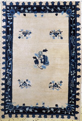 Image Beijing antique, China, end of 19th century, wool on cotton, approx. 174 x 122 cm, ...