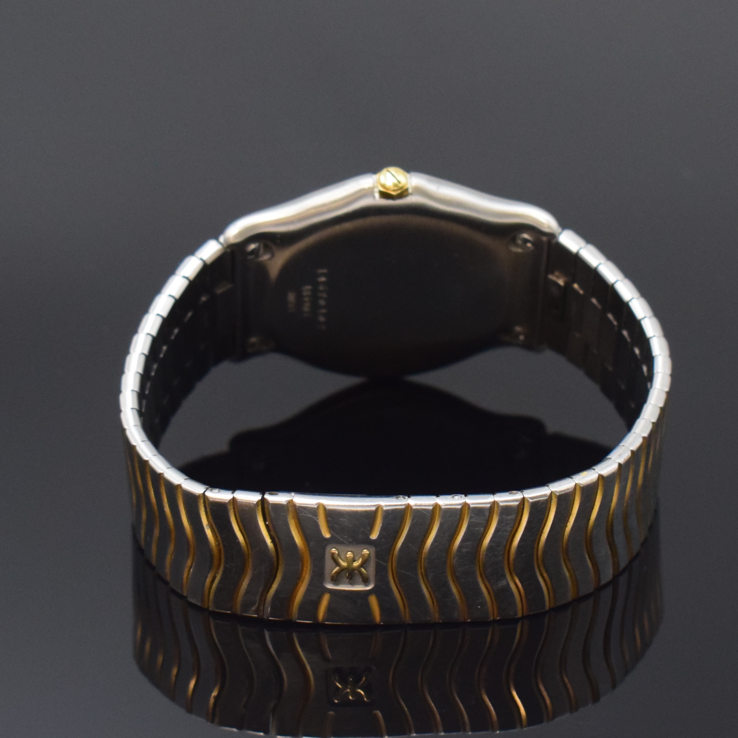 Detail b: EBEL Classic Wave Armbanduhr in Stahl/Gold, Schweiz um 1990, quartz, flaches, satiniertes Geh., 5-fach über Lünette verschr., orig. Wellenband m. ...
