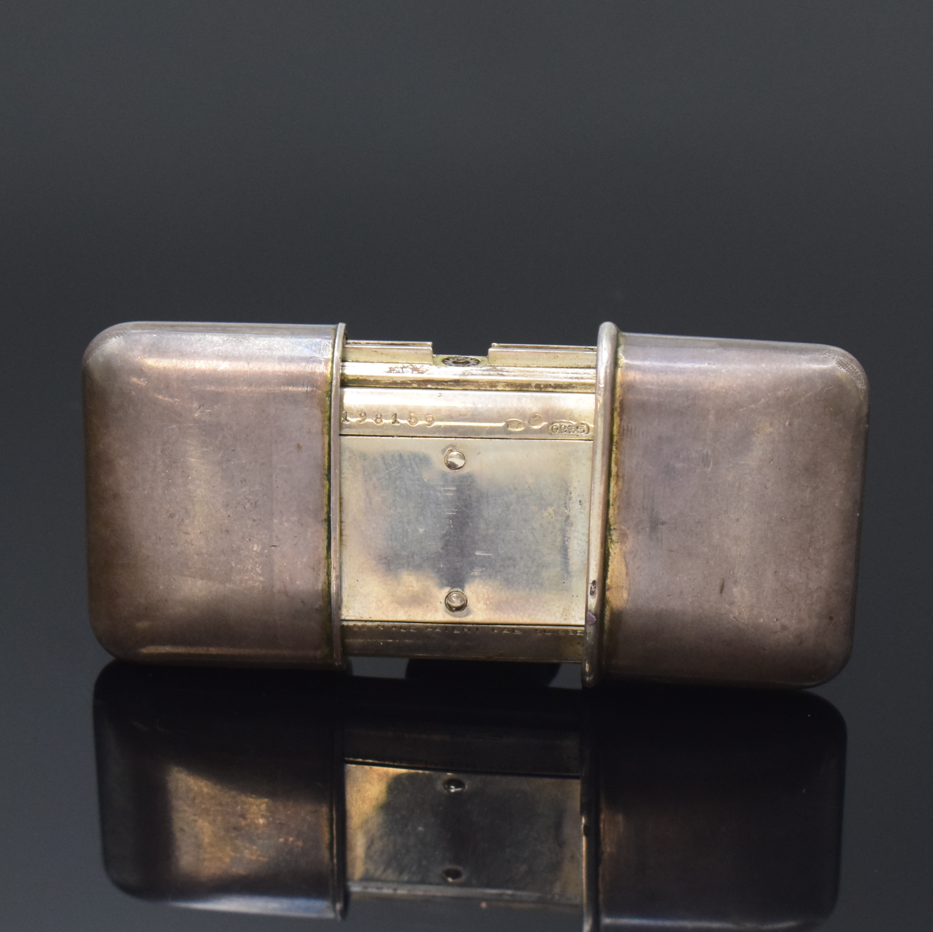 Detail a: MOVADO Ermeto Chronometer in Sterling- Silber, Schweiz um 1935, glattes Geh., Aufzug durch öffnen u. schliessen der Geh.- Schalen über Zahnstangen, ...