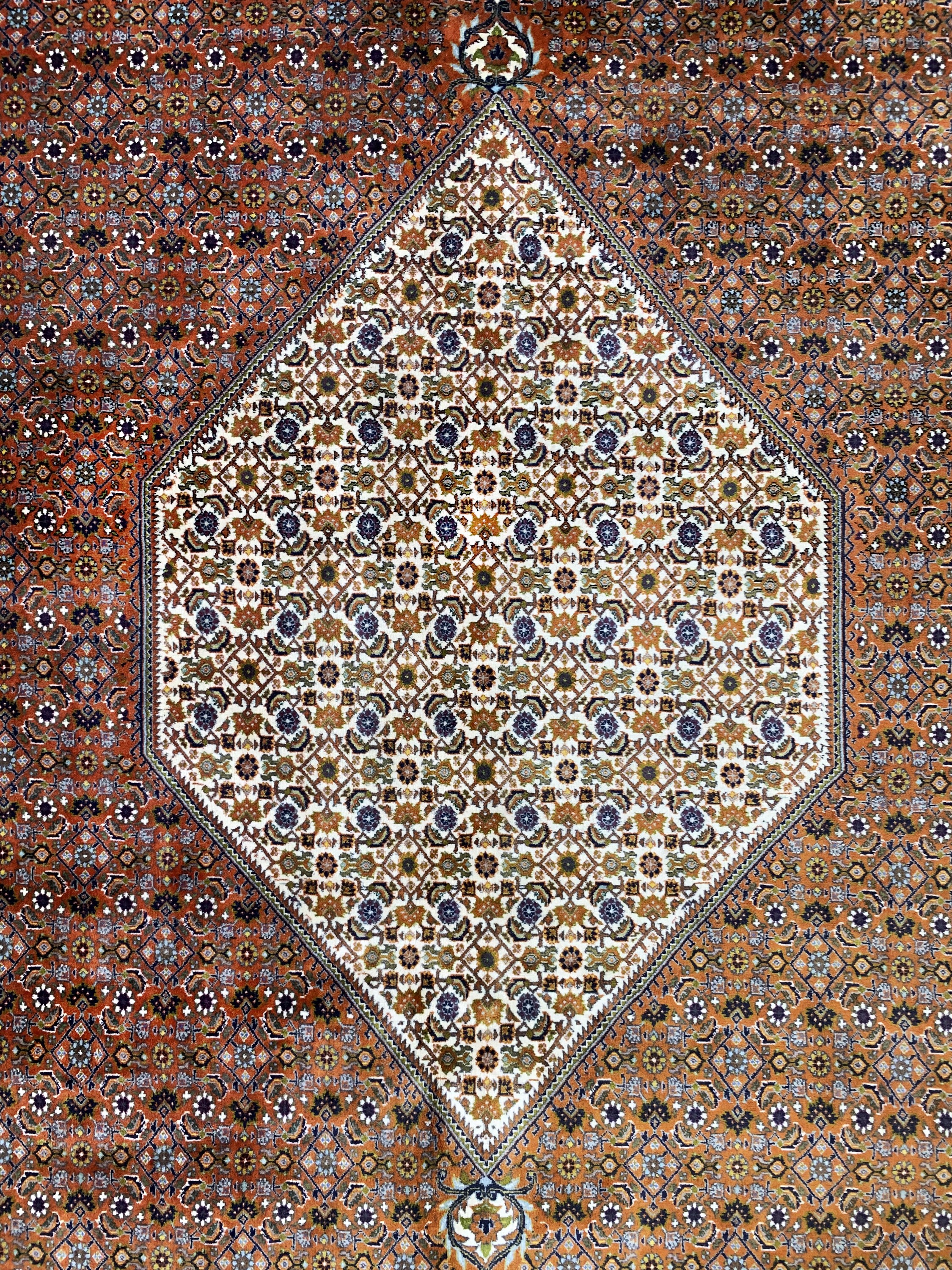 Detail c: Bidjar Kork fein, Persien, Ende 20.Jhd, Korkwolle auf Baumwolle, ca. 400 x 300 cm, verblaßt, EHZ: 1-2