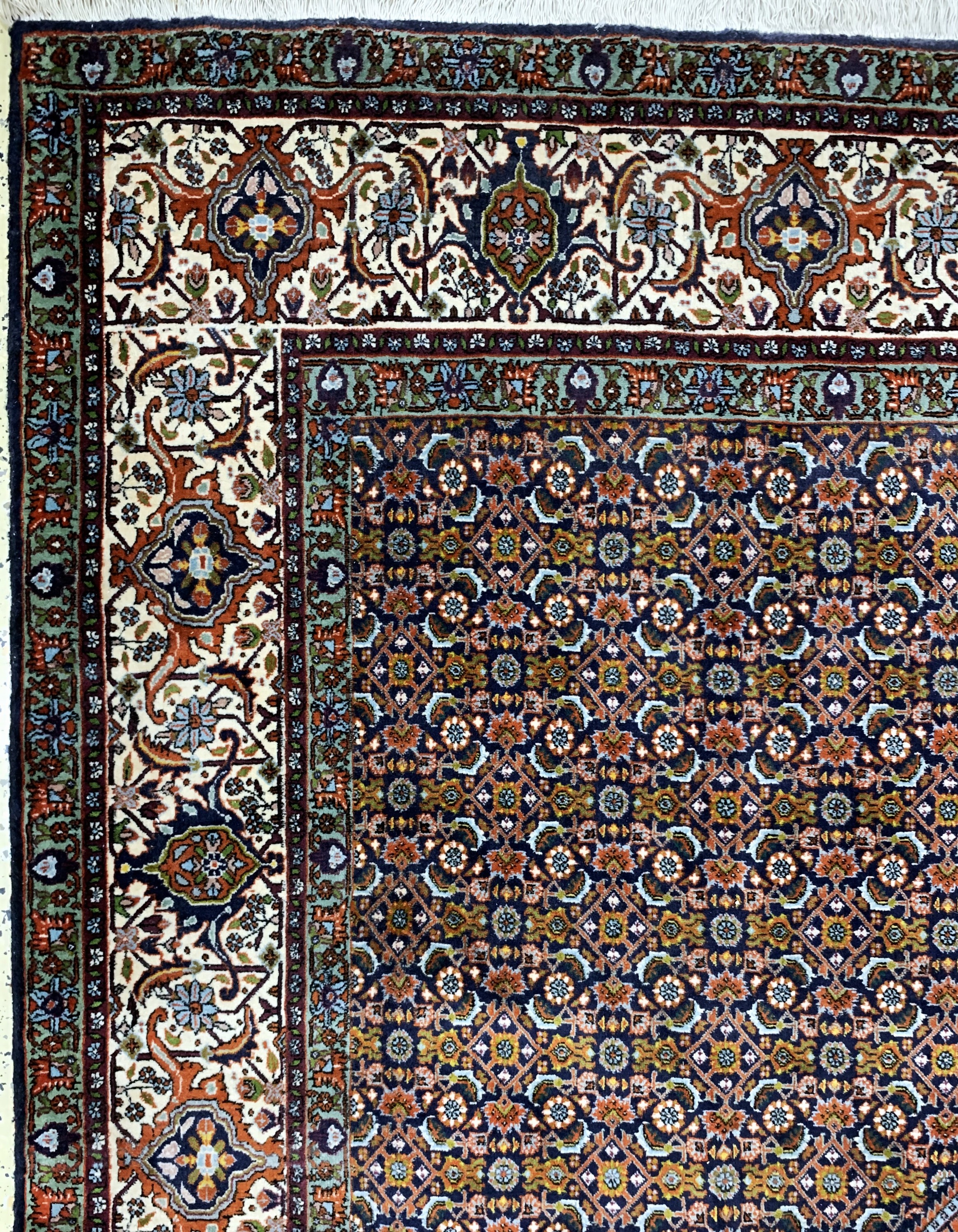 Detail d: Bidjar Kork fein, Persien, Ende 20.Jhd, Korkwolle auf Baumwolle, ca. 400 x 300 cm, verblaßt, EHZ: 1-2