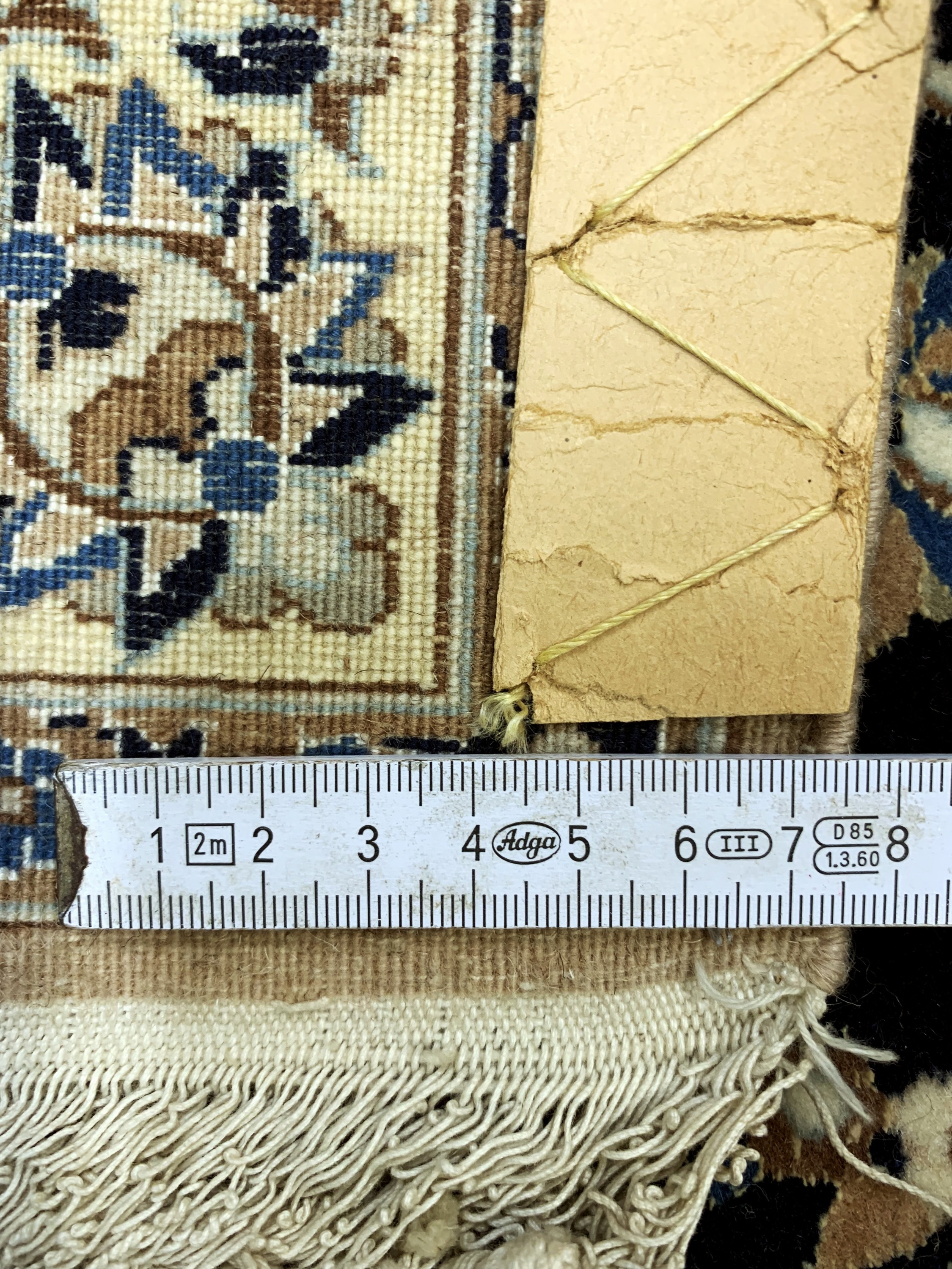 Detail d: Nain fein(6 La), Persien, Anfang 20.Jhd, Korkwolle mit Seide, ca. 117 x 84 cm, ca. 1,0 Mio. Kn/qm, EHZ: 2