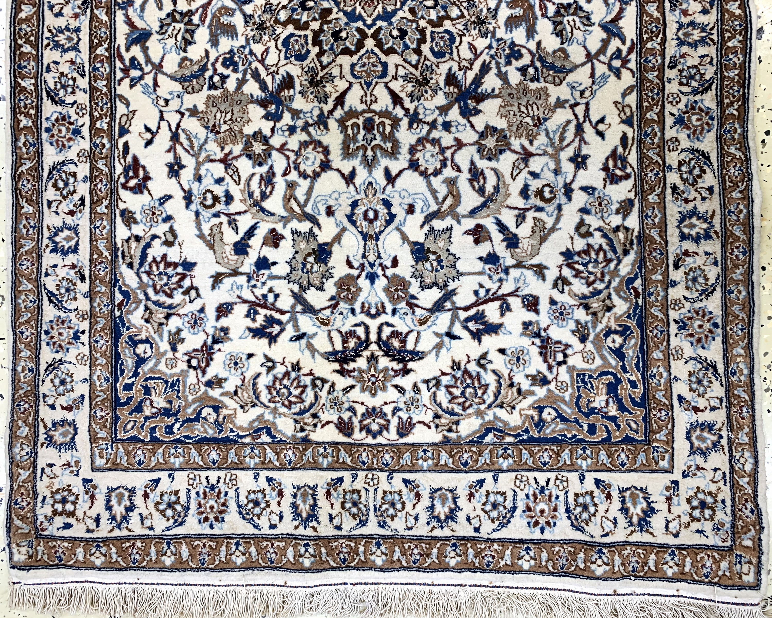 Detail b: Nain fein (6 La), Persien, Anfang 20.Jhd, Korkwolle mit Seide, ca. 122 x 82 cm, ca. 1,0 Mio. Kn/qm, EHZ: 2