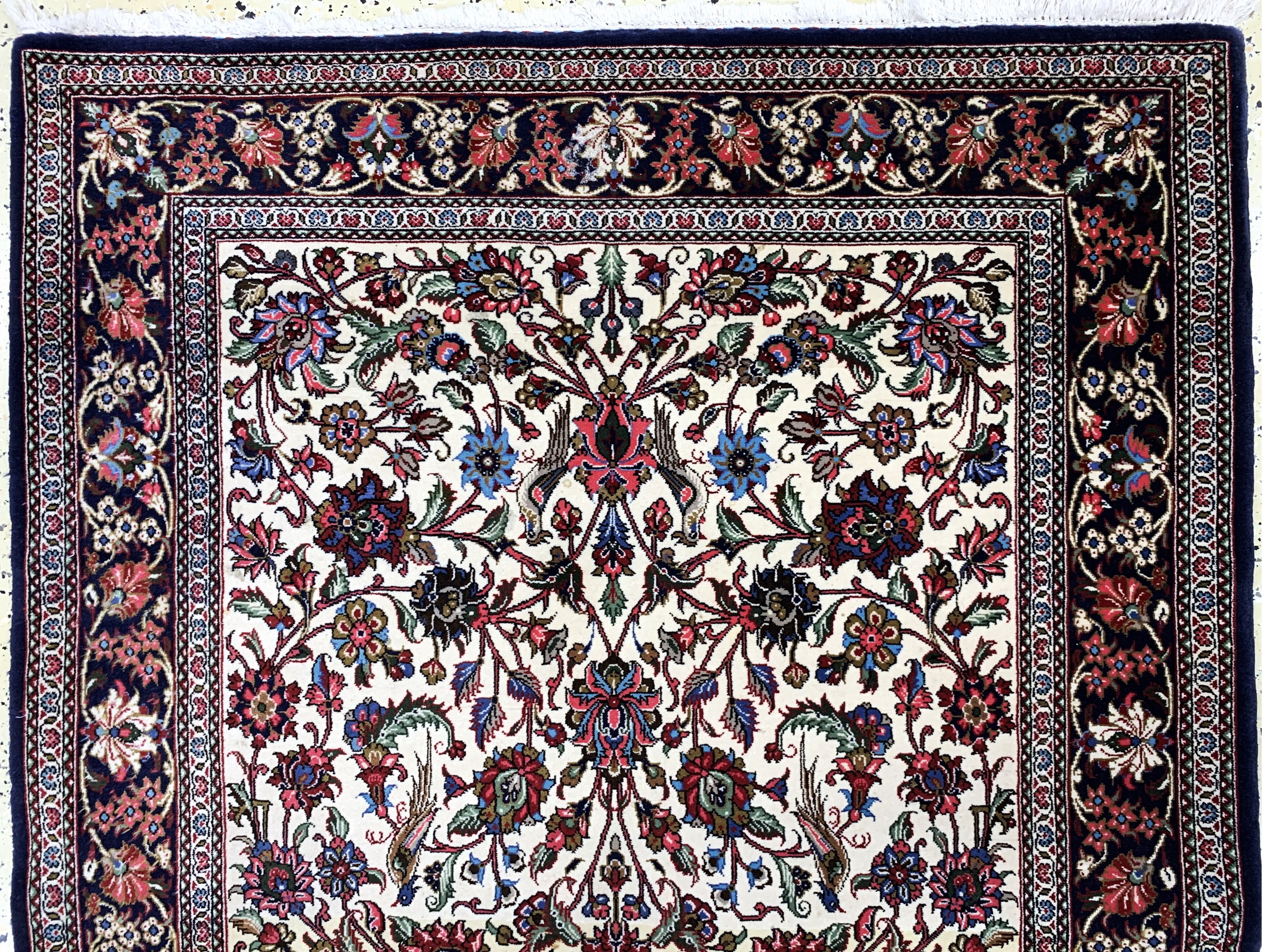 Detail a: Ghom Kork, Persien, Ende 20.Jhd, Korkwolle auf Baumwolle, ca. 170 x 114 cm, EHZ: 2(Abrasch)