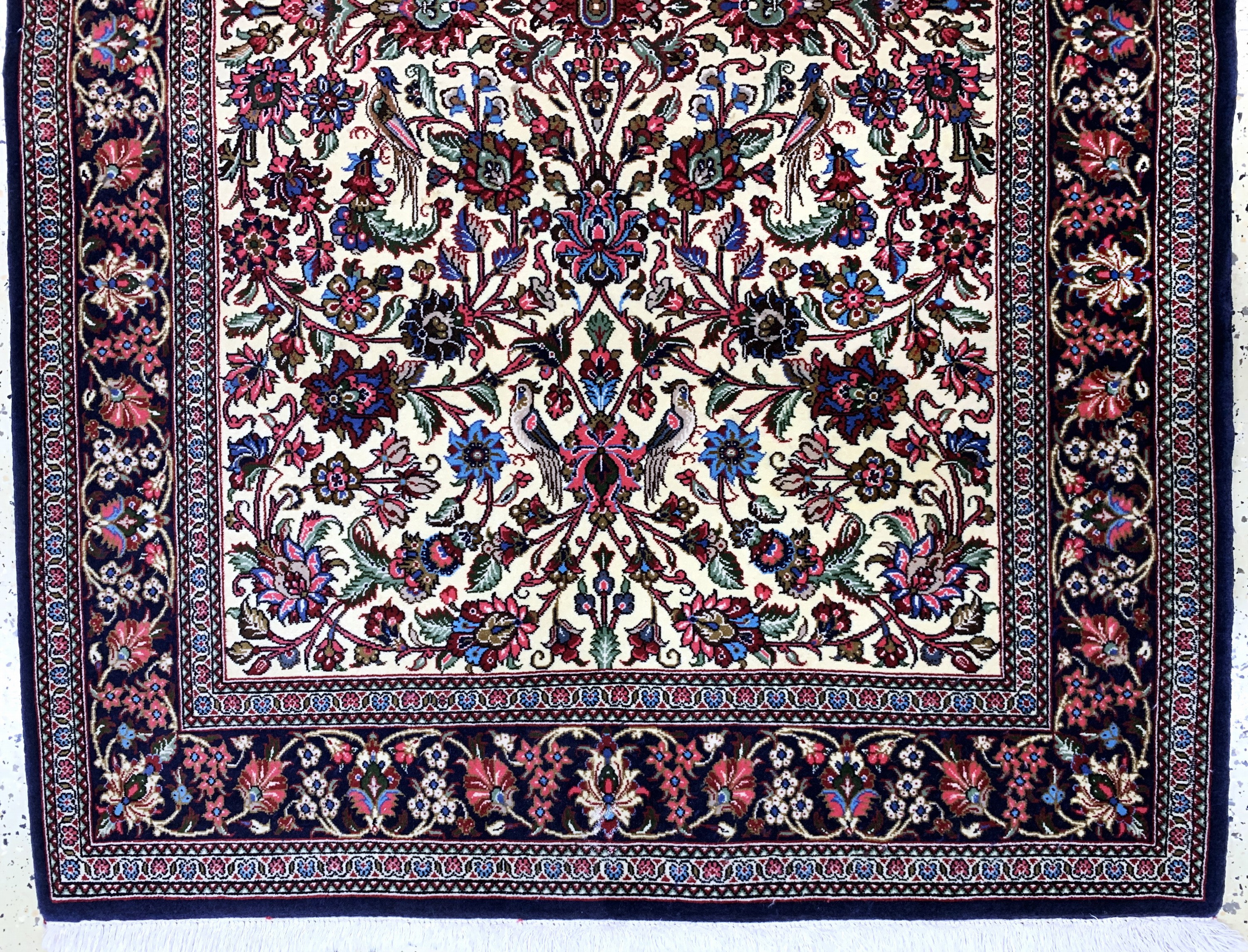 Detail b: Ghom Kork, Persien, Ende 20.Jhd, Korkwolle auf Baumwolle, ca. 170 x 114 cm, EHZ: 2(Abrasch)