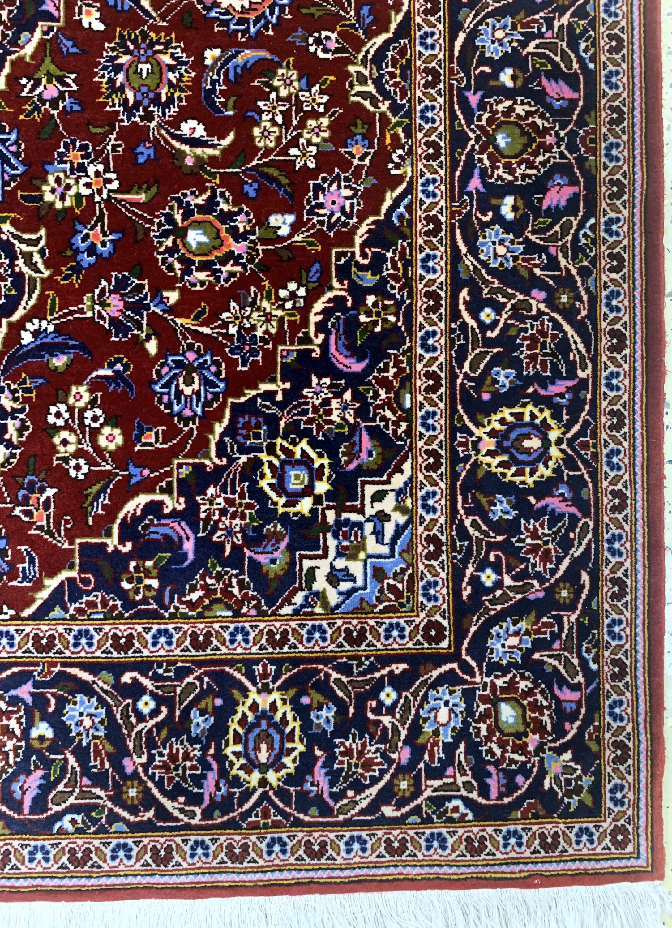 Detail a: Keschan Kork fein, Persien, Ende 20.Jhd, Korkwolle auf Baumwolle, ca. 168 x 108 cm, EHZ: 1-2