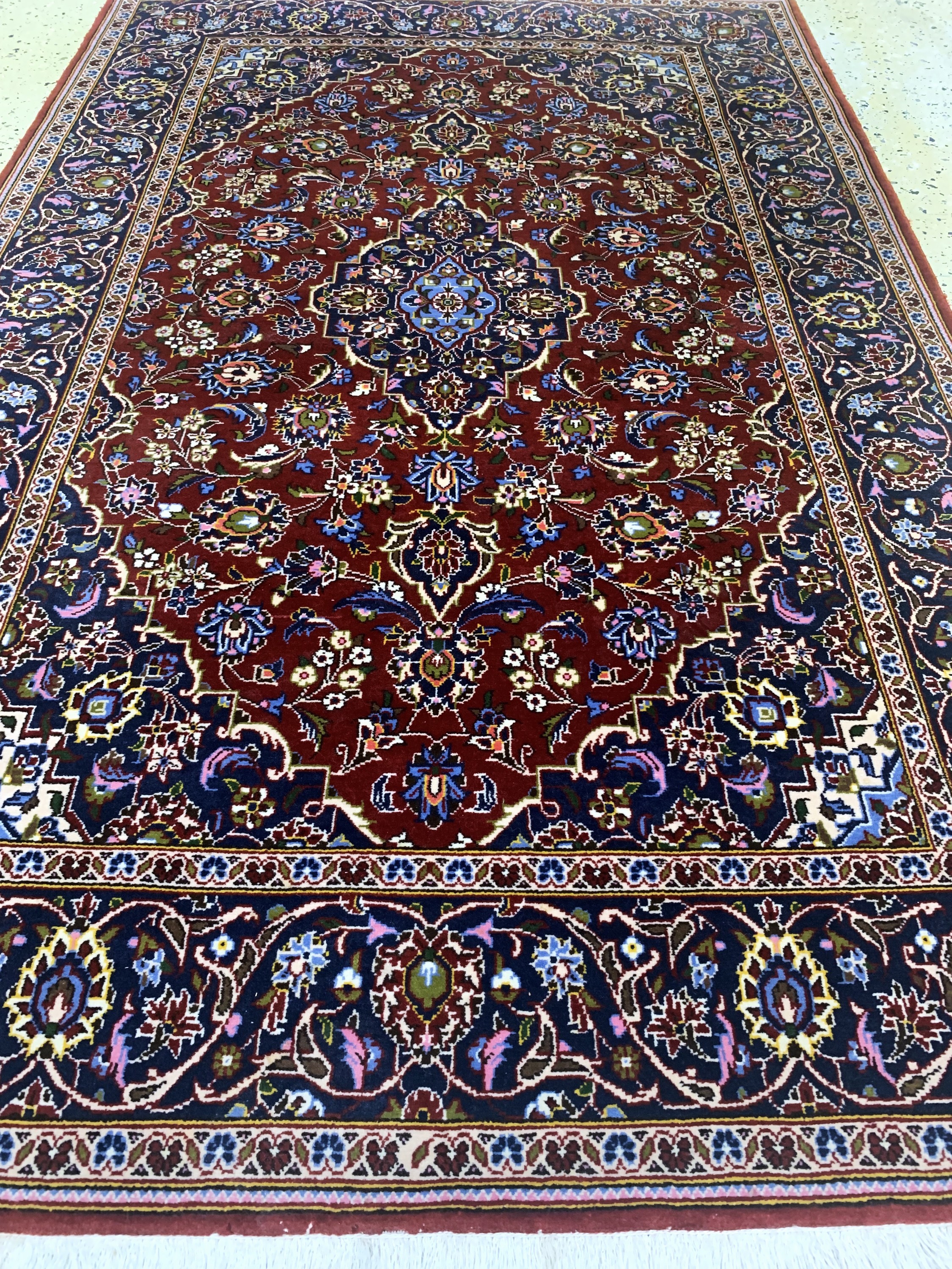 Detail e: Keschan Kork fein, Persien, Ende 20.Jhd, Korkwolle auf Baumwolle, ca. 168 x 108 cm, EHZ: 1-2