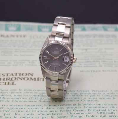 Image ROLEX Datejust 31 mm ladies wristwatch in white gold 18k reference 68279, self winding, ...