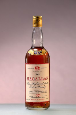 Image 1 Flasche 1937 The Macallan-Glenlivet, Pure Highland Malt Scotch Whiskey, abgefüllt ...
