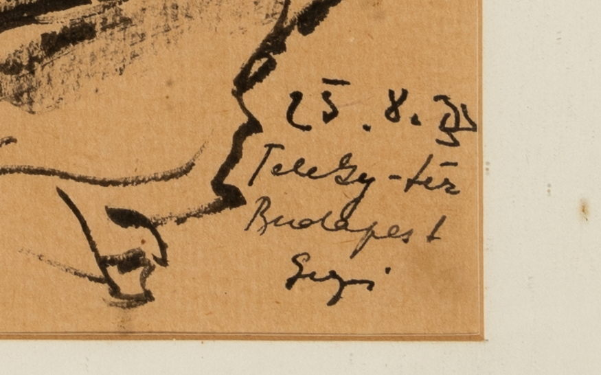 Detail e: Rudolf Gerhard Zill, 1913 Leipzig-2007, 2 Aquarelle und eine Tuschezeichnung, Bäuerin beim Butter stampfen, 1933; Bäuerin am Kran; Bildnis zweier ...