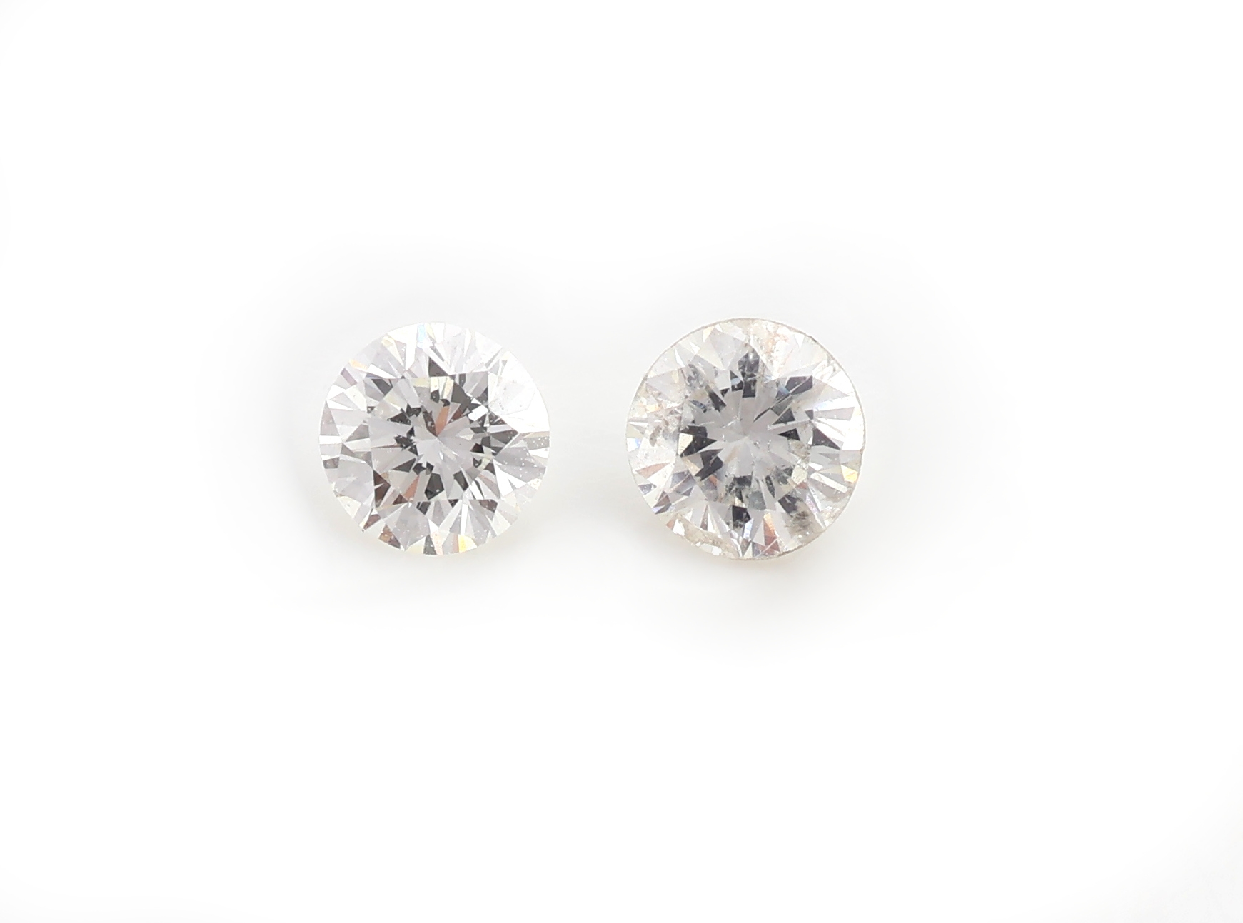 Detail b: Lot lose Brillanten , zus. ca. 3.51 ct feines Weiss-get.Weiss/vs-si, Ausfassware