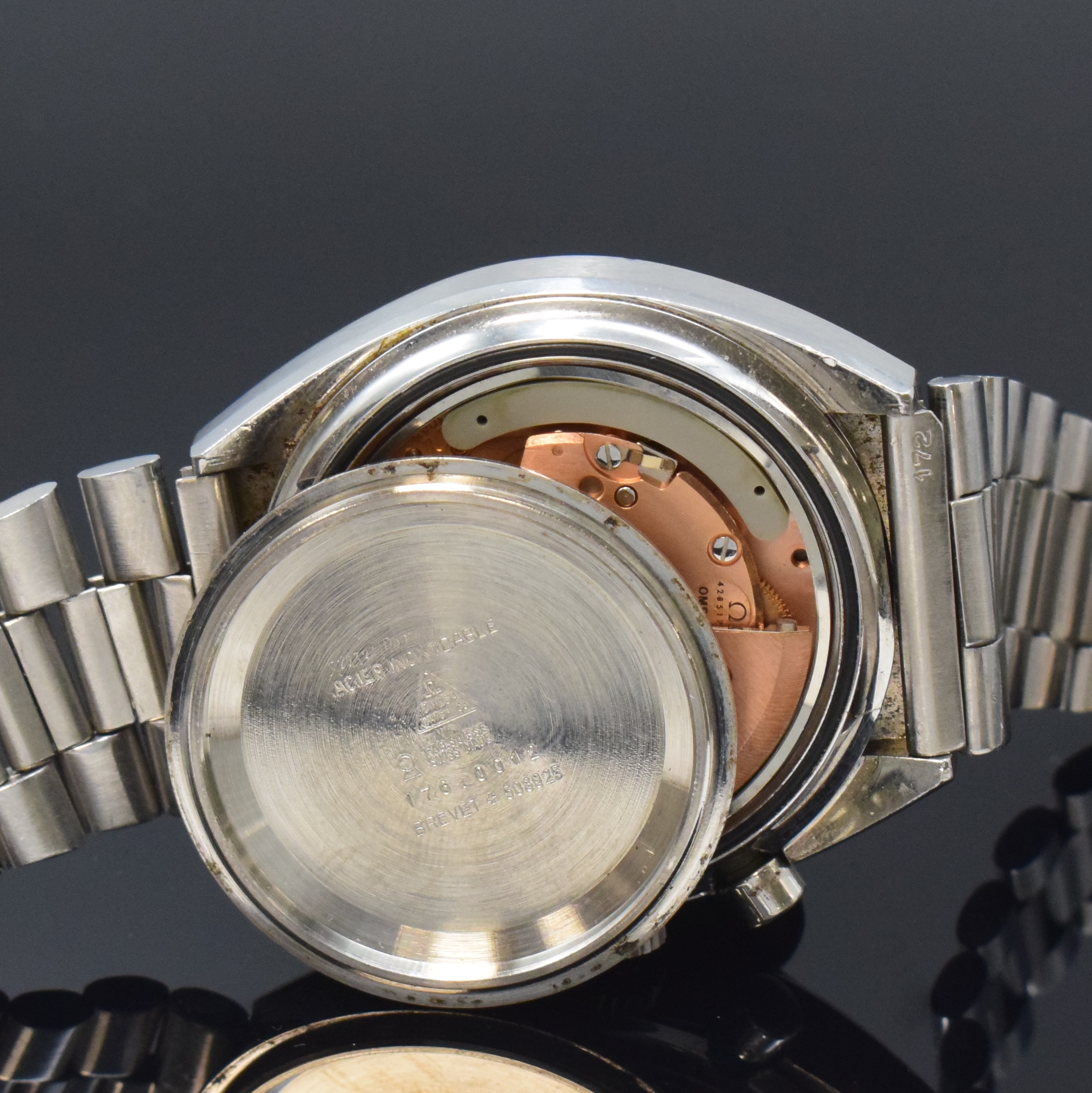 Detail g: OMEGA Speedmaster Armbandchronograph sogenannte Mark 4,5 Referenz 176.0012, Schweiz um 1979, Automatik, verschr. Geh. inkl. orig. Gliederband m. ...