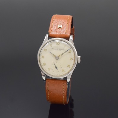 Image IWC Armbanduhr Kaliber 83 in Stahl, Schweiz um 1937, Handaufzug, Boden verschr., vers. ...