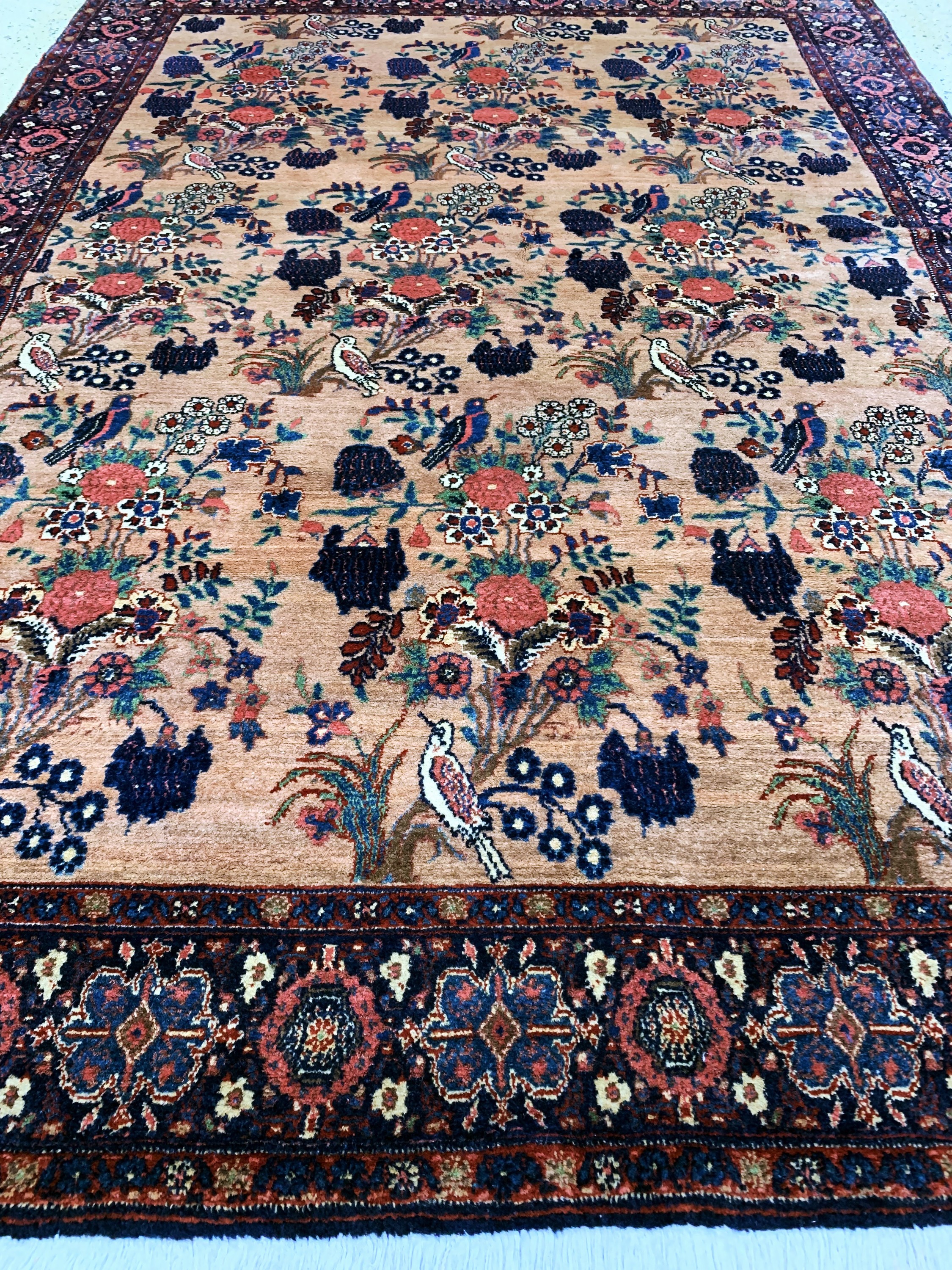 Detail d: Senneh, Persien, um 1930, Wolle auf Baumwolle, ca. 217 x 152 cm, EHZ: 2