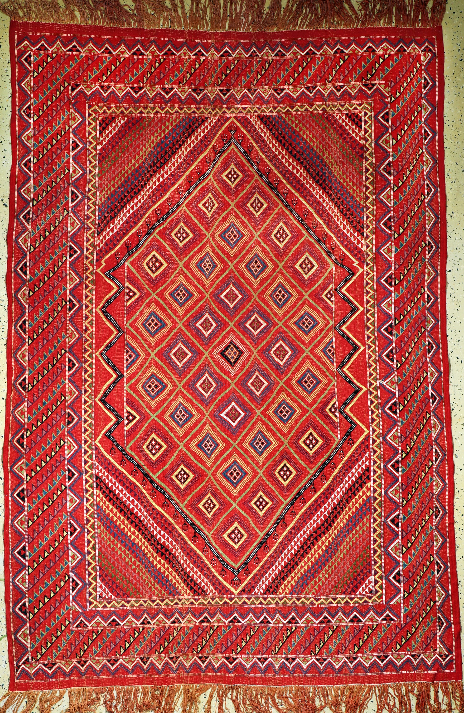 Sumakh Kelim, Tunesien, Mitte 20.Jhd., Wolle auf Wolle, ca. 285 x 196 cm, EHZ: 2