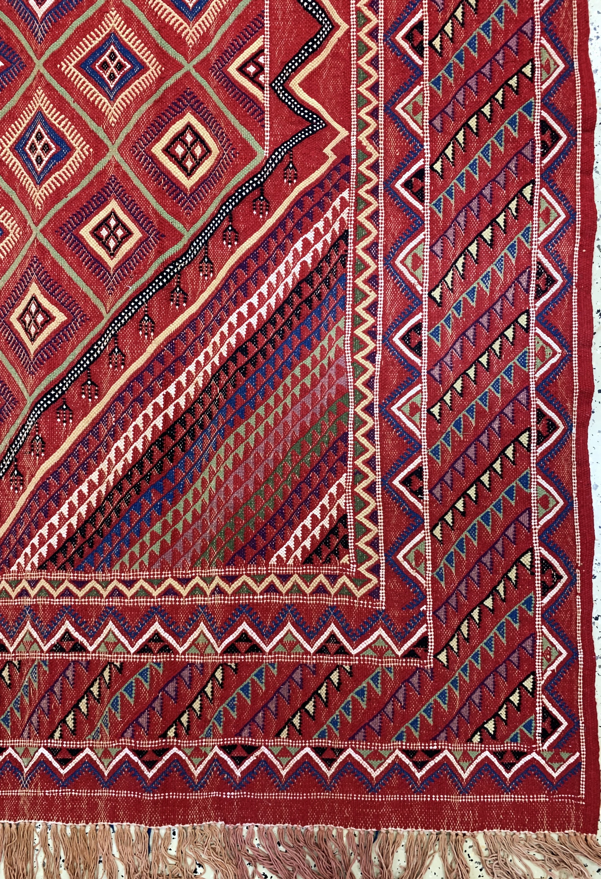 Detail a: Sumakh Kelim, Tunesien, Mitte 20.Jhd., Wolle auf Wolle, ca. 285 x 196 cm, EHZ: 2