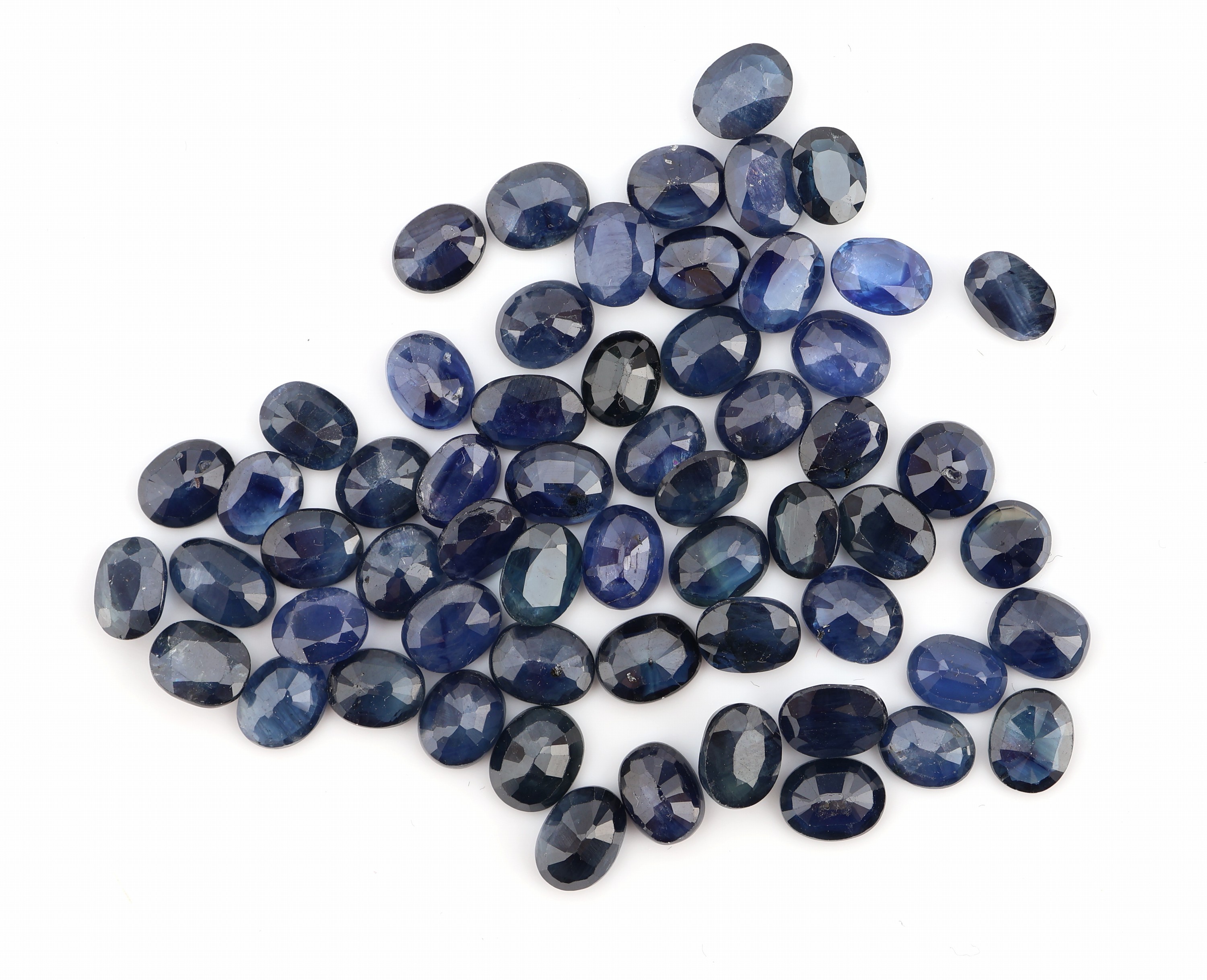Lot lose Saphire, ca. 25.43 ct, ovalfacett.in versch. Grössen, Ausfassware