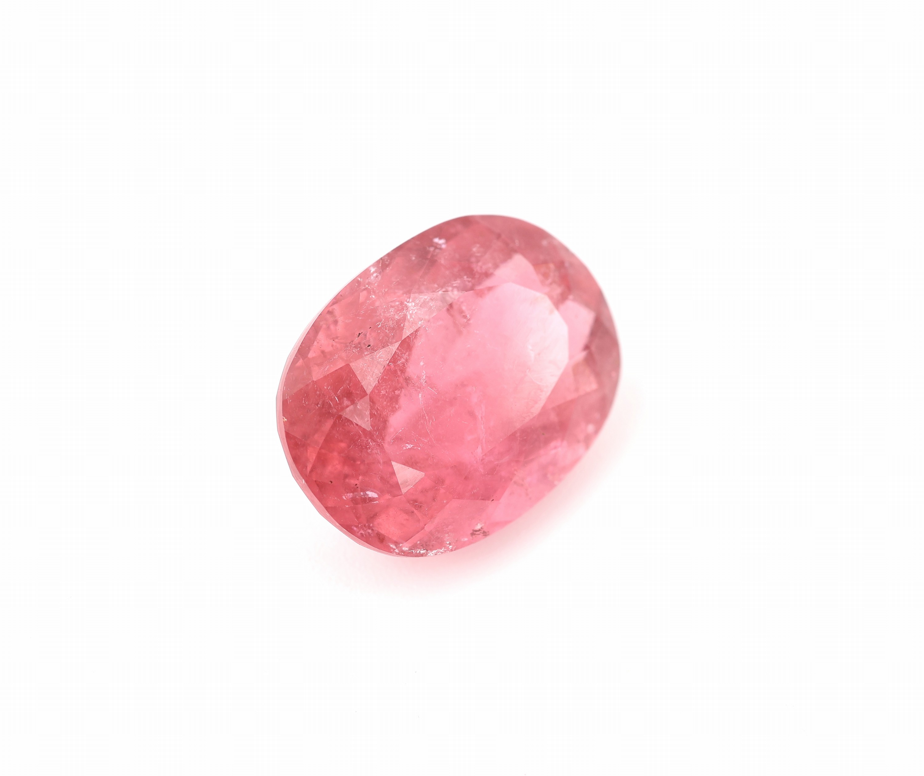 Detail a: Loser Turmalin, ca. 8.78 ct, ovalfacett., ca. 15 x 11 x 7 mm