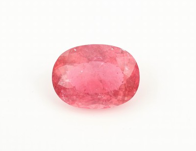 Image Loose tourmaline , approx. 8.78 ct, oval bevelled, approx. 15 x 11 x 7 mm Valuation ...