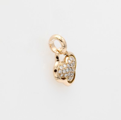 26819818a - Anhänger mit Brillanten, RG 750/000, Brill. zus. ca. 0.09 ct feines Weiß/vsi ...