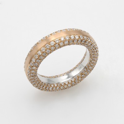Image Ring mit Brillanten, RG 750/000, Brill. auch seitl. gef. zus. ca. 2.36 ct feines ...