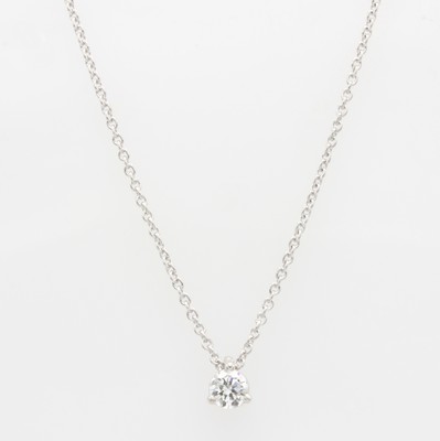 Image Collier mit Brillantsolitär, WG 585/000, Brill. ca. 0.20 ct feines Weiß/si, ...