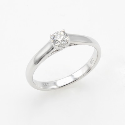 Image Ring mit Brillantsolitär, WG 750/000,Brill. ca. 0.25 ct feines Weiß/si, RW ...