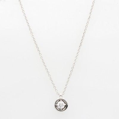 Image Collier mit Brillant, WG 750/000, Brill. ca. 0.11 ct feines Weiß/si, L. ca. 40-42 ...