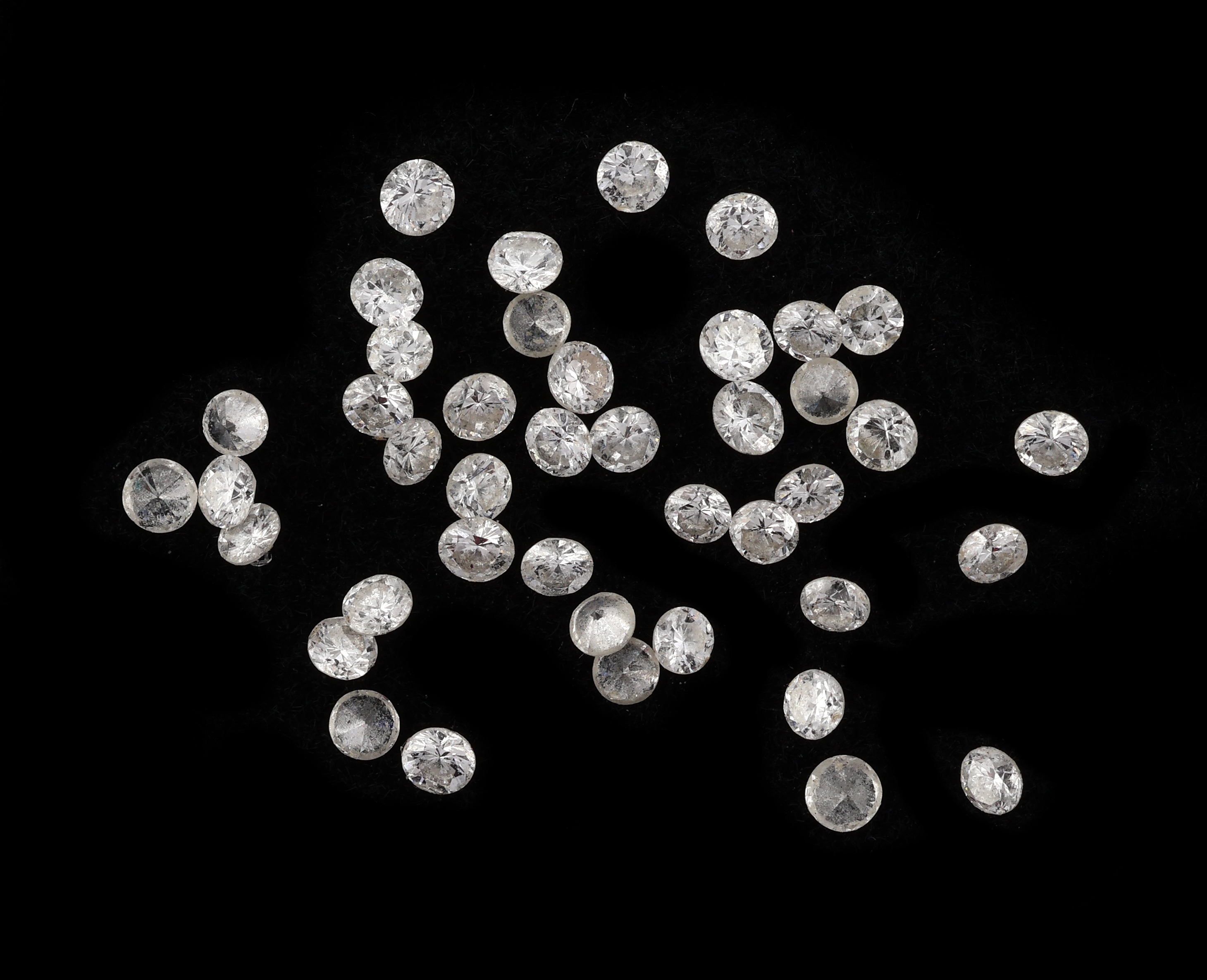 Lot 42 lose Brillanten, 0.72 ct Weiss/si-p, Ausfassware