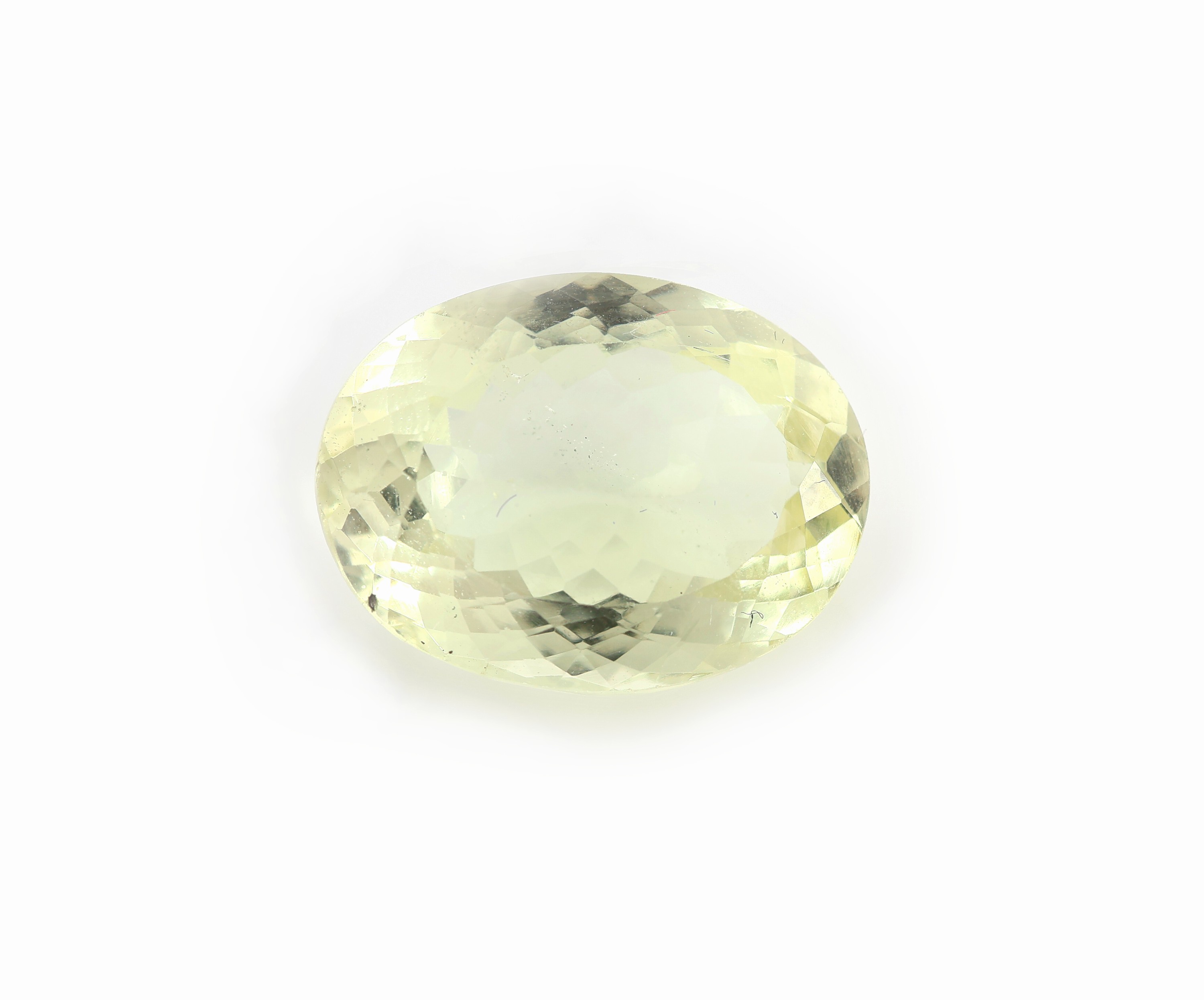 Loser Goldberyll, ca. 10.19 ct, ovalfacett., ca. 17 x 13 x 7 mm