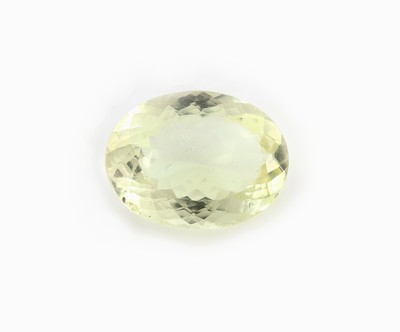 Image Loose goldberyl , approx. 10.19 ct, oval bevelled, approx. 17 x 13 x 7 mm Valuation ...