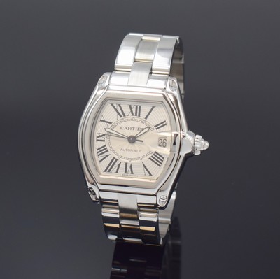 Image CARTIER Roadster Herrenarmbanduhr Referenz 2510 in Stahl, Automatik, orig. Gliederband ...