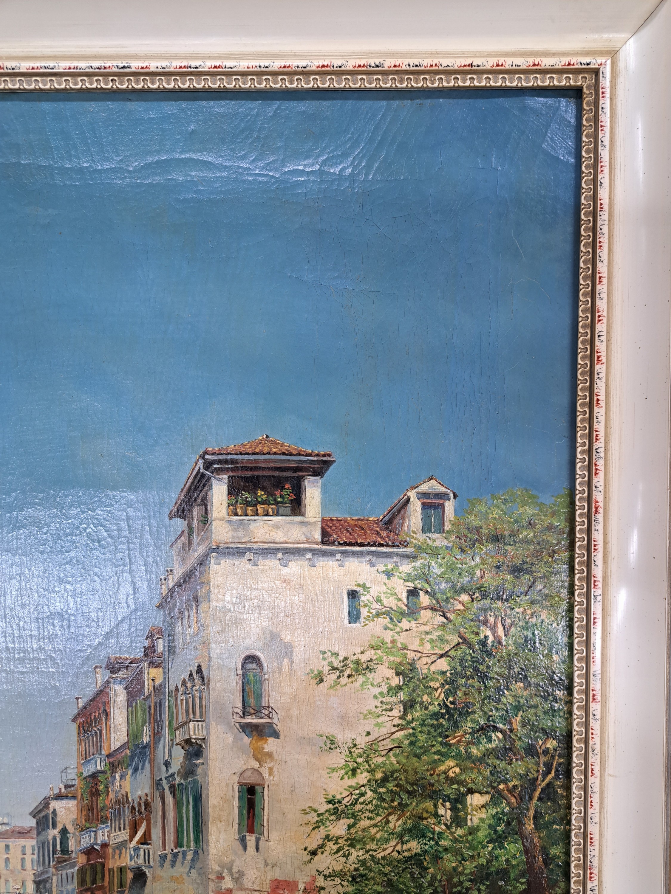 Detail b: Monogrammist AB, datiert 1912, Ansicht aus Venedig, Öl/Lwd, rechts unten monogr. und dat, ca. 66x40cm, R. ca. 74x48cm