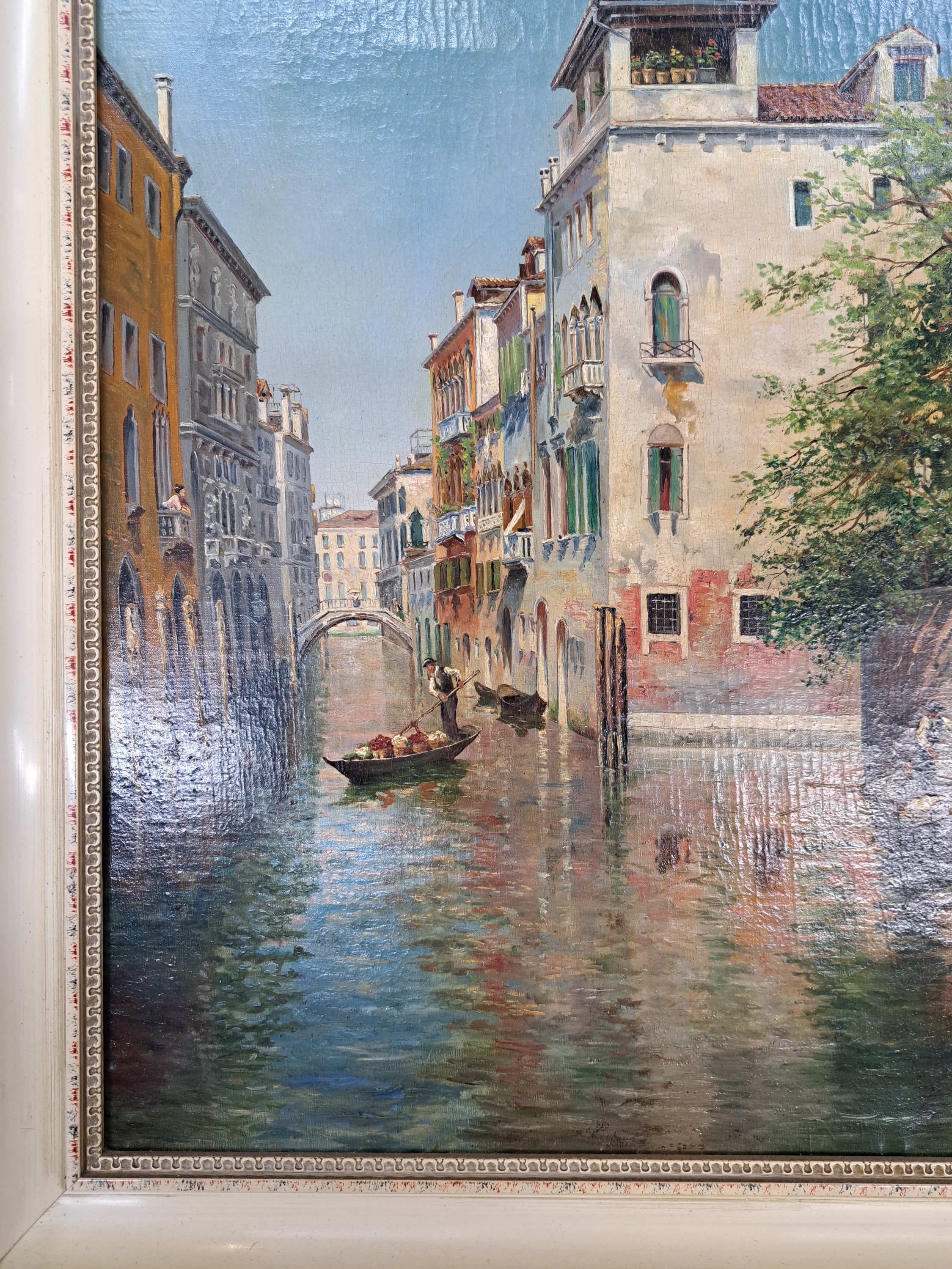 Detail c: Monogrammist AB, datiert 1912, Ansicht aus Venedig, Öl/Lwd, rechts unten monogr. und dat, ca. 66x40cm, R. ca. 74x48cm