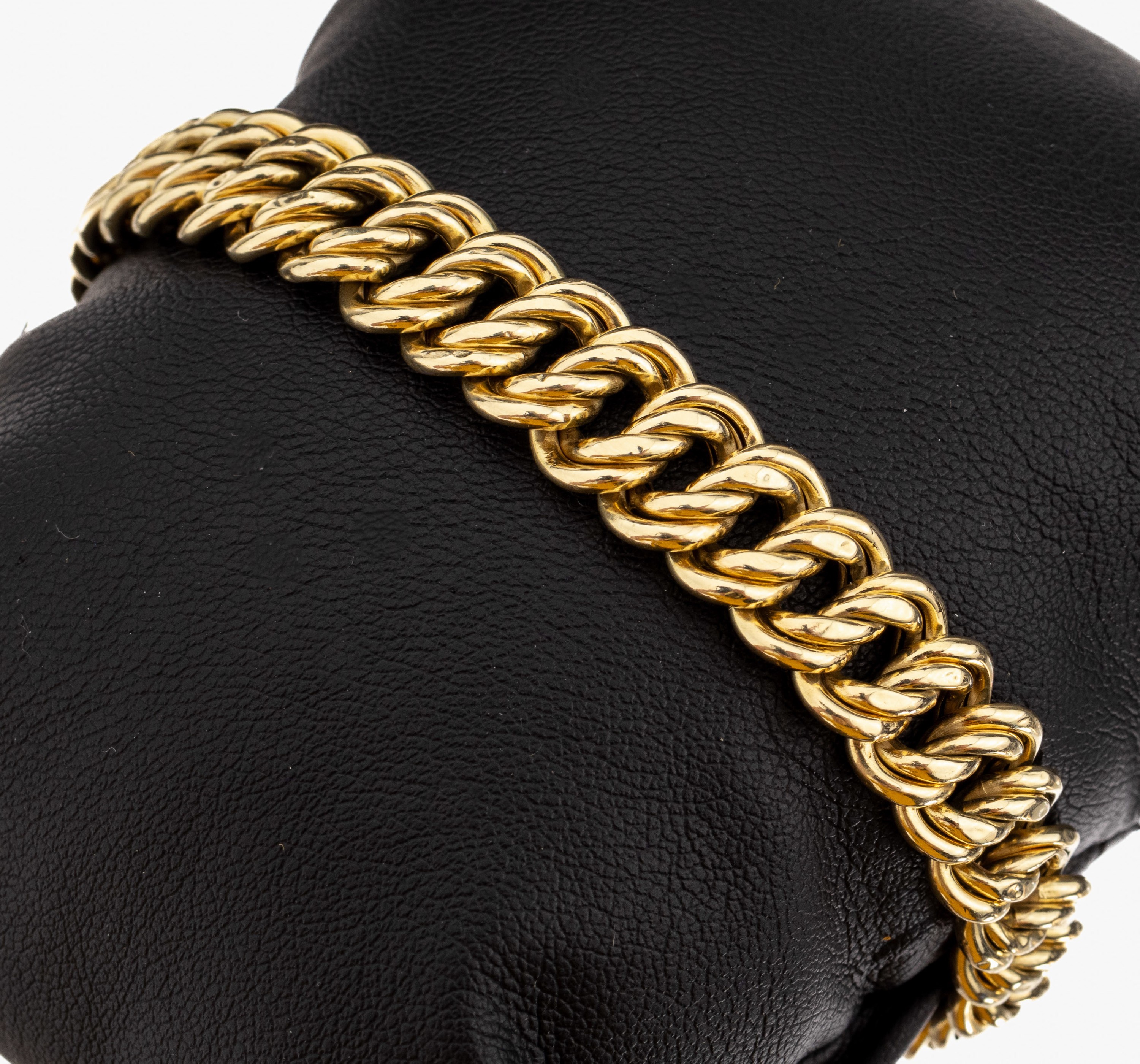 14 kt Gold Armband, ca. 13.6 g, GG 585/000,L. ca. 18 cm, Kastenschlo? mit Sicherheitsacht