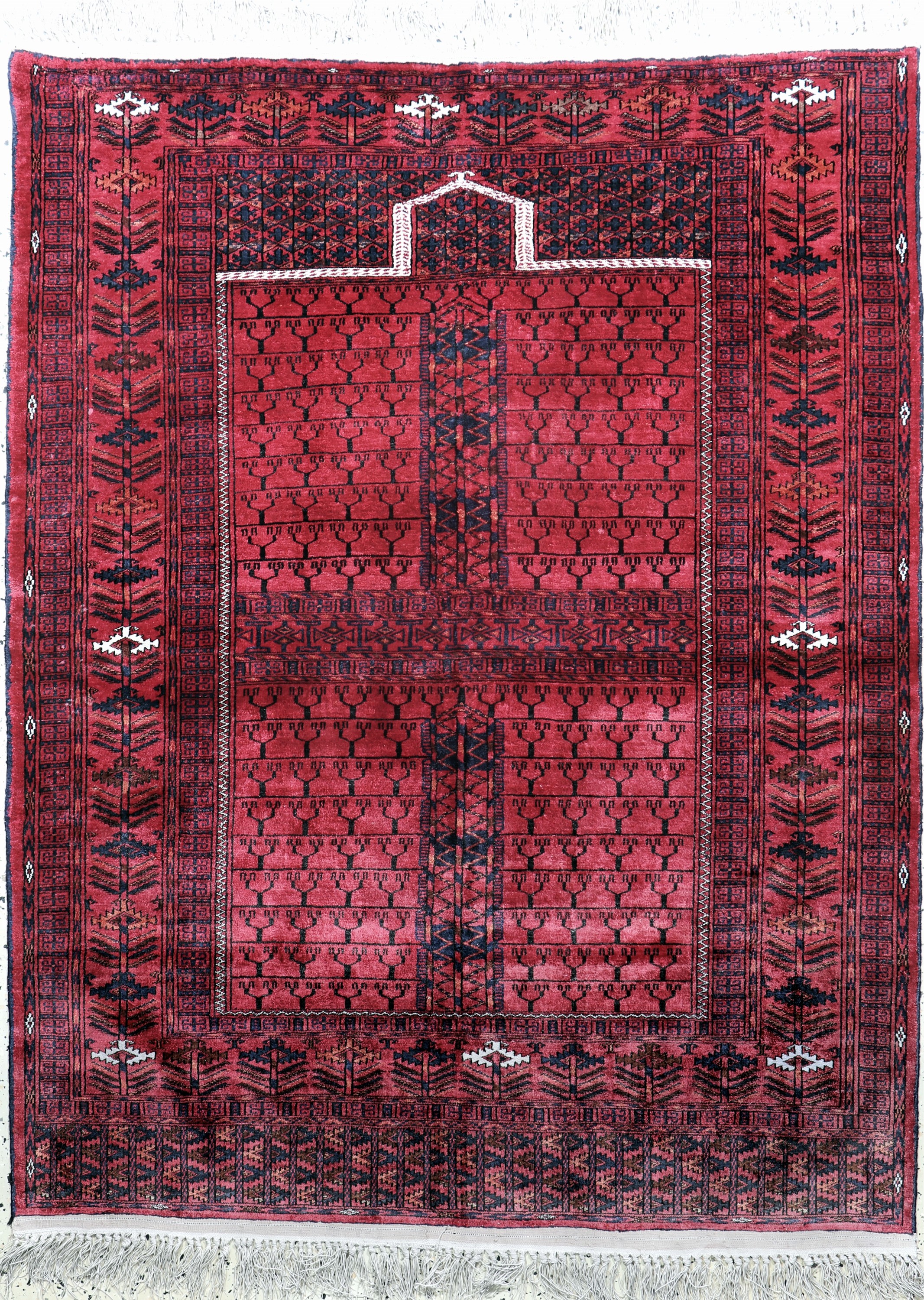 Seiden Torkmen, Persien, Mitte 20.Jhd, reine Naturseide, ca. 171 x 132 cm, EHZ: 2