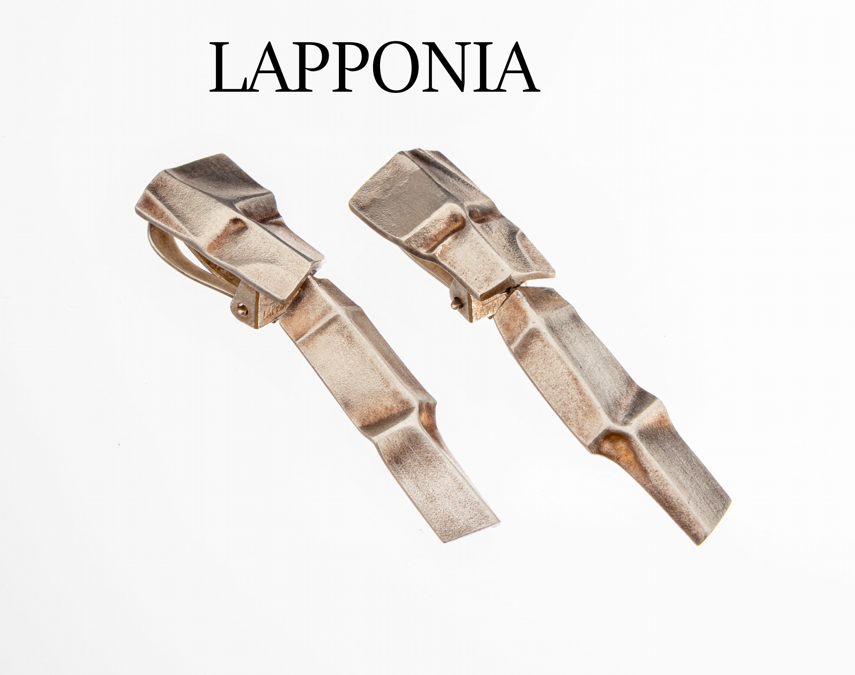 Paar LAPPONIA Ohrclips, 925er Silber, Finnland, 2006, typ. Lapponia Design, länglichbewegl., L. ca. 4.7 cm, sign.