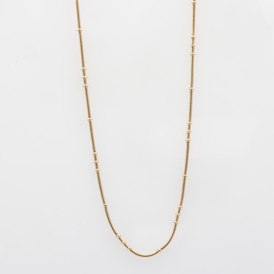 26822145a - Collier, 925er Silber rotverg., Schlangen- kette mit Zwischenkugeln, L. 45 cm