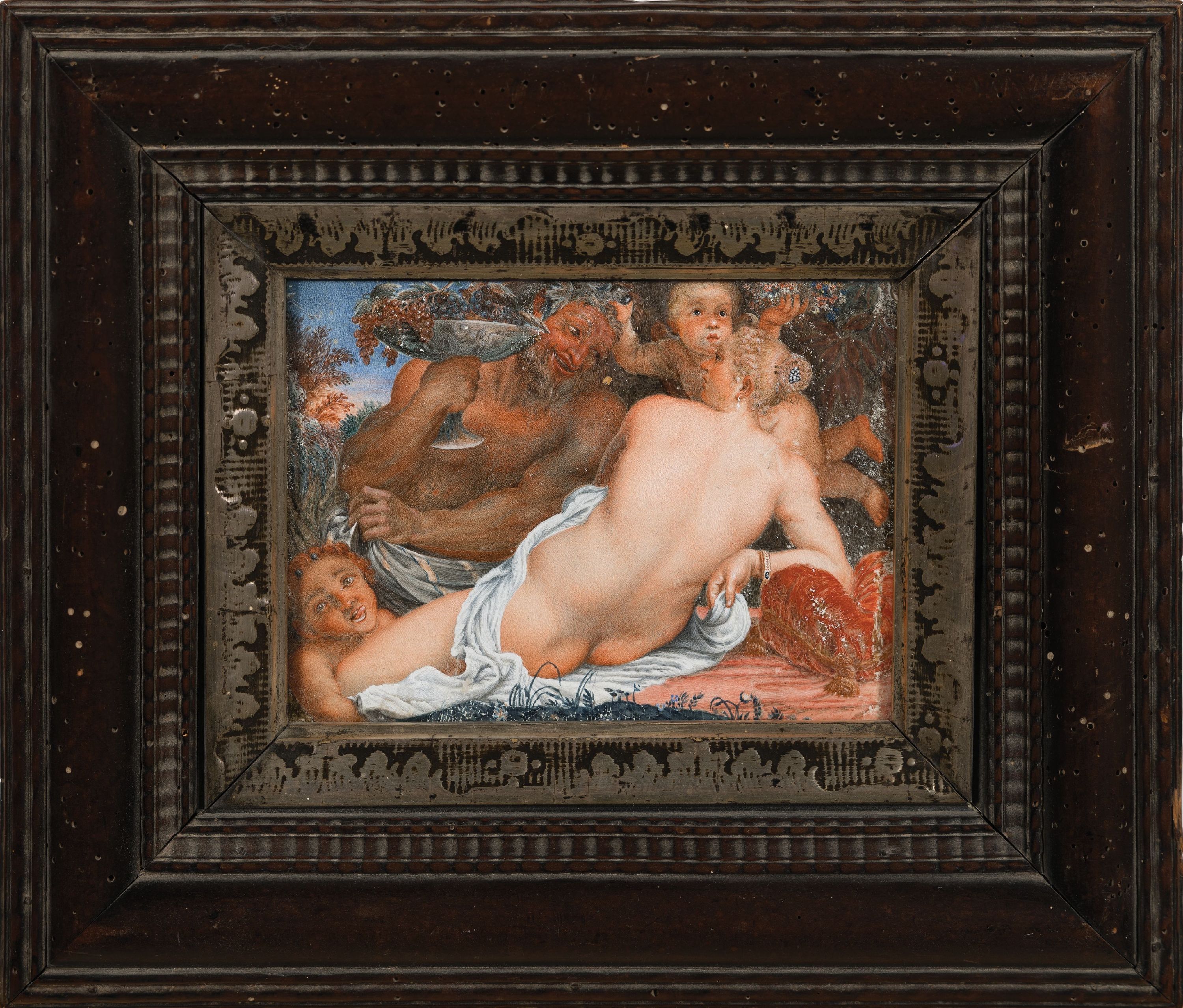 Detail k: Gaitano Marchisi Fiorentino, italienischer Künstler des 18./19.Jh., Kopie nach Annibale Carraccis "Bacchantin" (um 1588/90, Uffizien ...