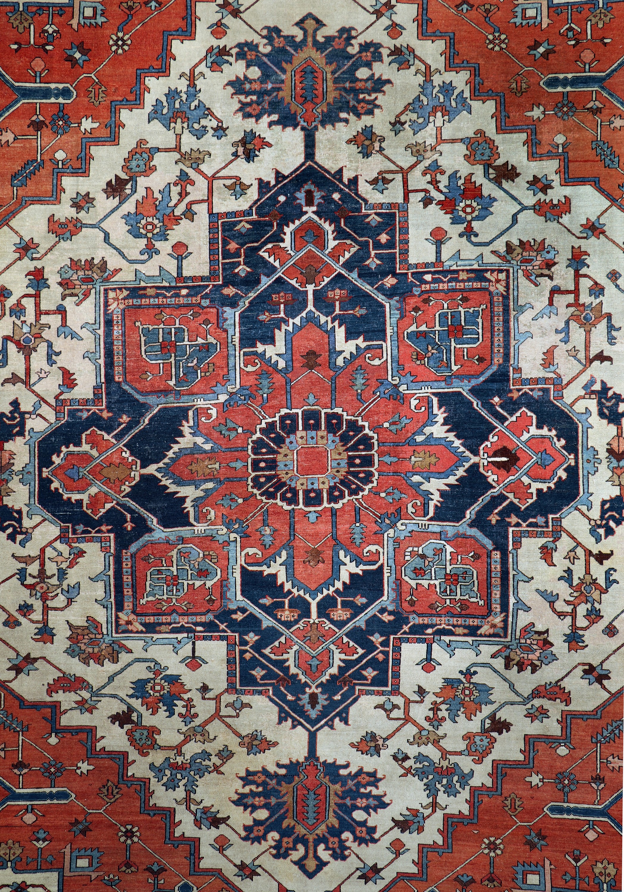 Detail h: Heriz"Serapi"antik, Persien, 19.Jhd, Wolle auf Baumwolle, ca. 387 x 298 cm, EHZ: 2-3, (gleichmässig dünner Flor)