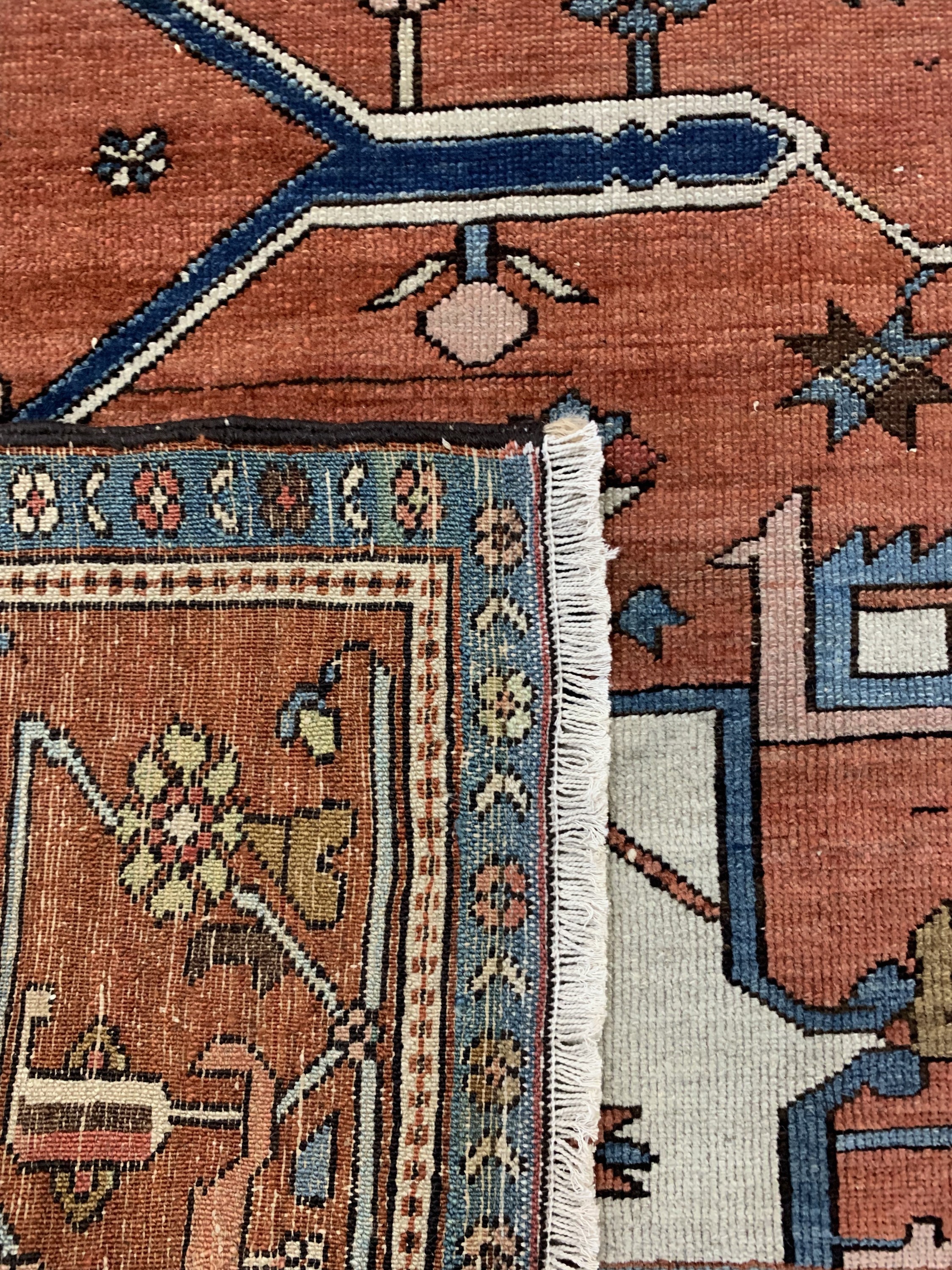 Detail j: Heriz"Serapi"antik, Persien, 19.Jhd, Wolle auf Baumwolle, ca. 387 x 298 cm, EHZ: 2-3, (gleichmässig dünner Flor)