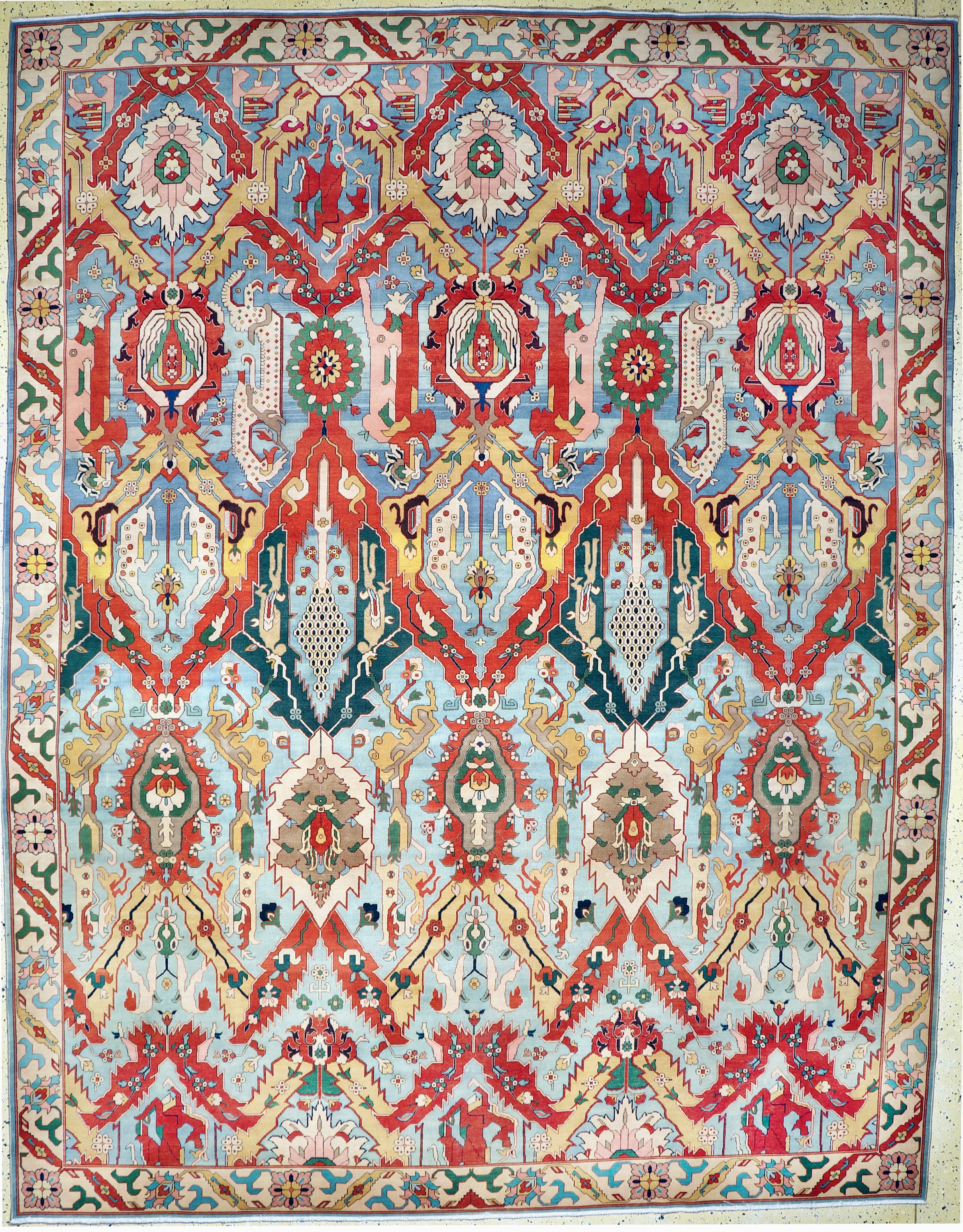 Täbriz fein alt, Persien, um 1920/1930, Korkwolle auf Baumwolle, ca. 372 x 290 cm, EHZ: 2, (fachkundig gereinigt)