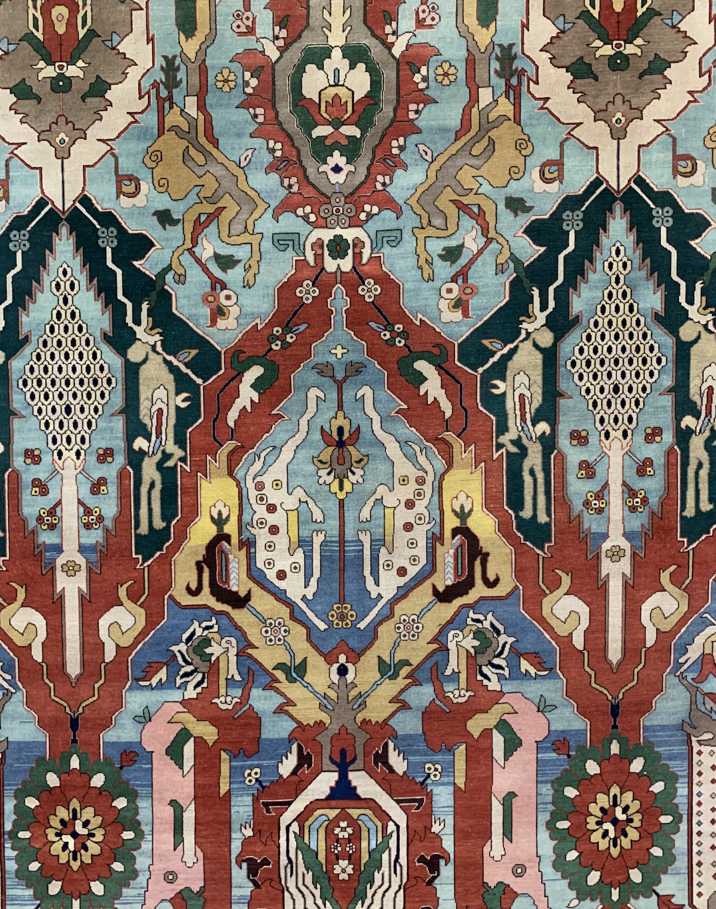 Detail c: Täbriz fein alt, Persien, um 1920/1930, Korkwolle auf Baumwolle, ca. 372 x 290 cm, EHZ: 2, (fachkundig gereinigt)