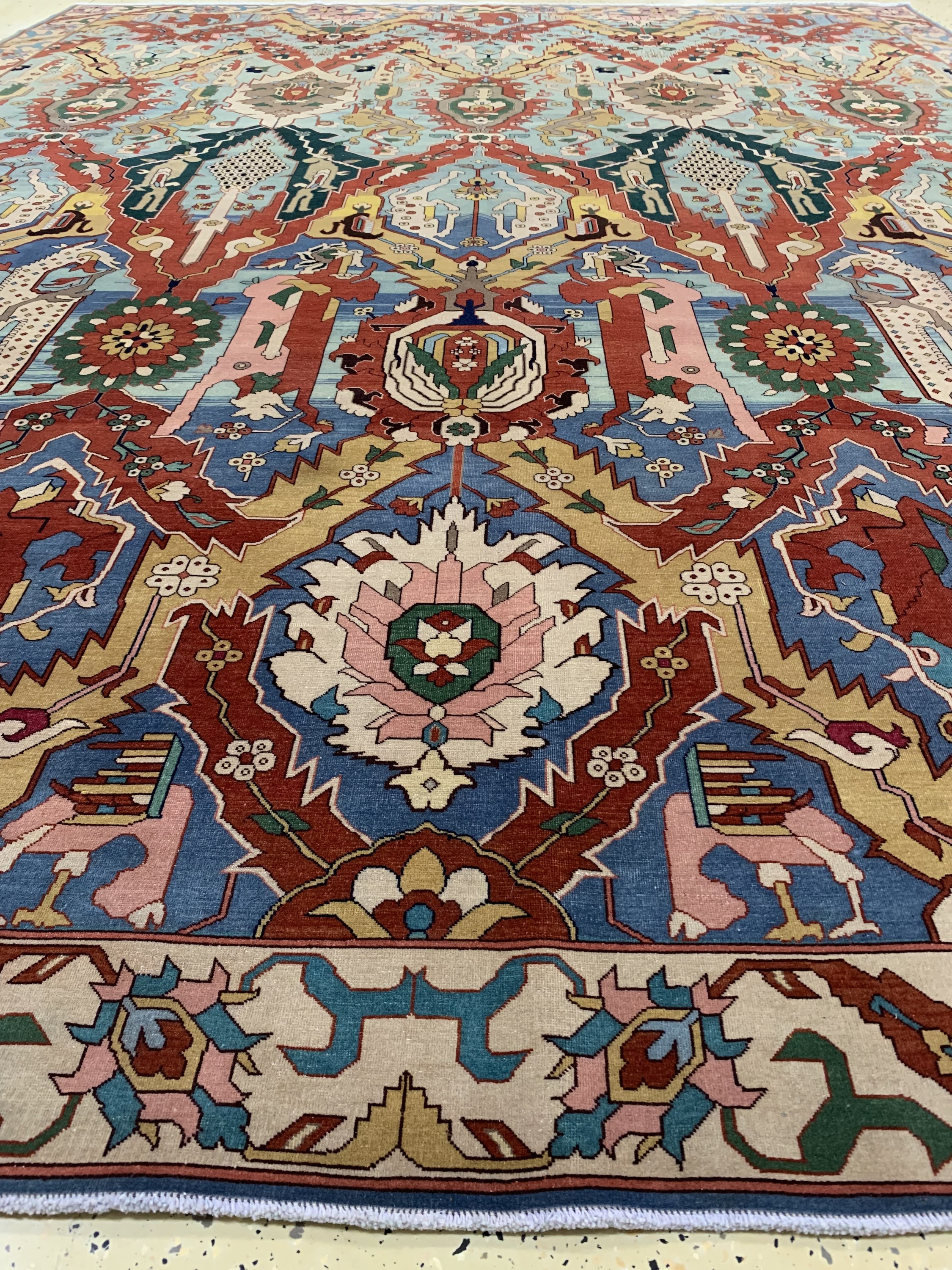 Detail f: Täbriz fein alt, Persien, um 1920/1930, Korkwolle auf Baumwolle, ca. 372 x 290 cm, EHZ: 2, (fachkundig gereinigt)