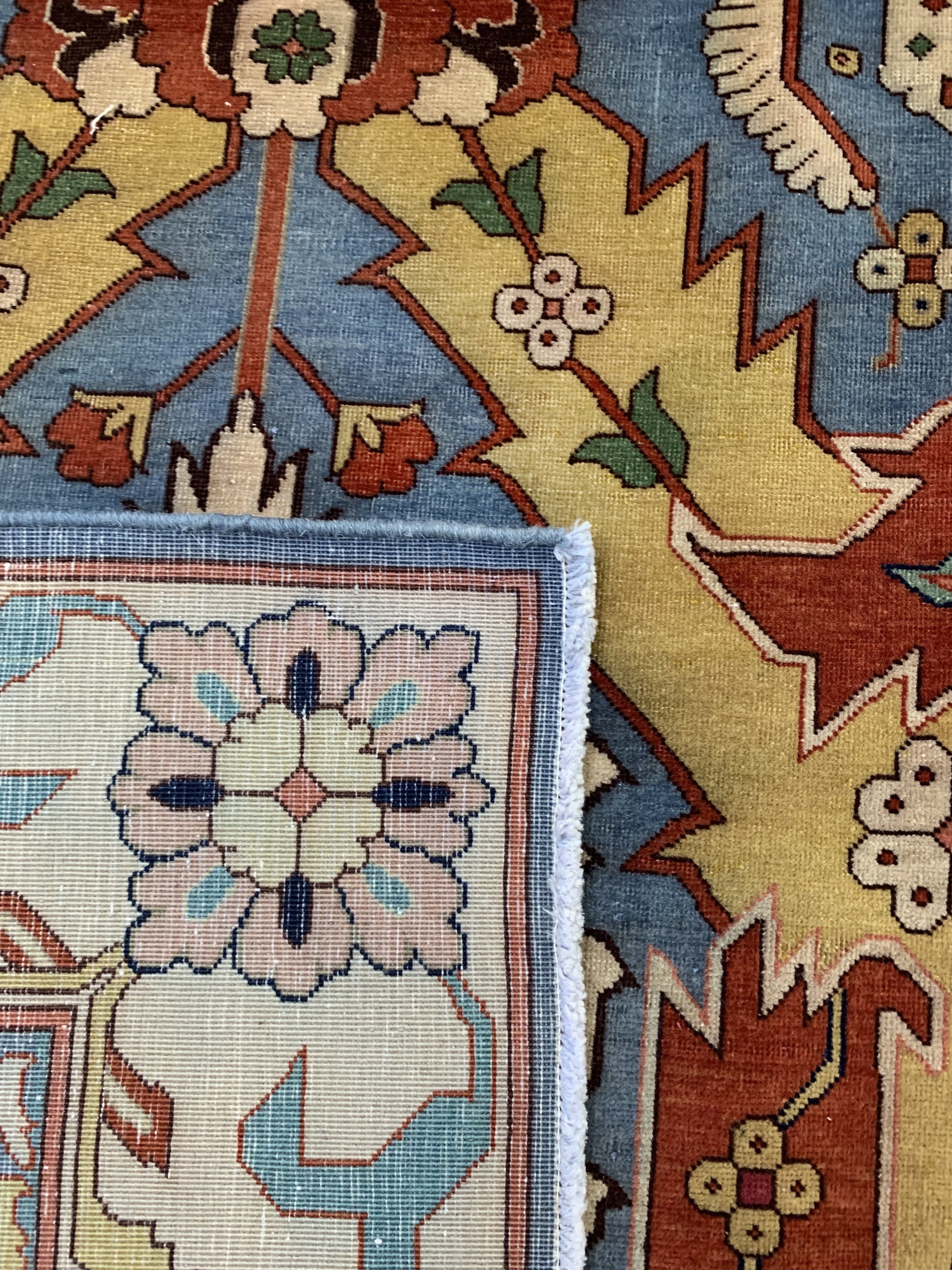 Detail g: Täbriz fein alt, Persien, um 1920/1930, Korkwolle auf Baumwolle, ca. 372 x 290 cm, EHZ: 2, (fachkundig gereinigt)