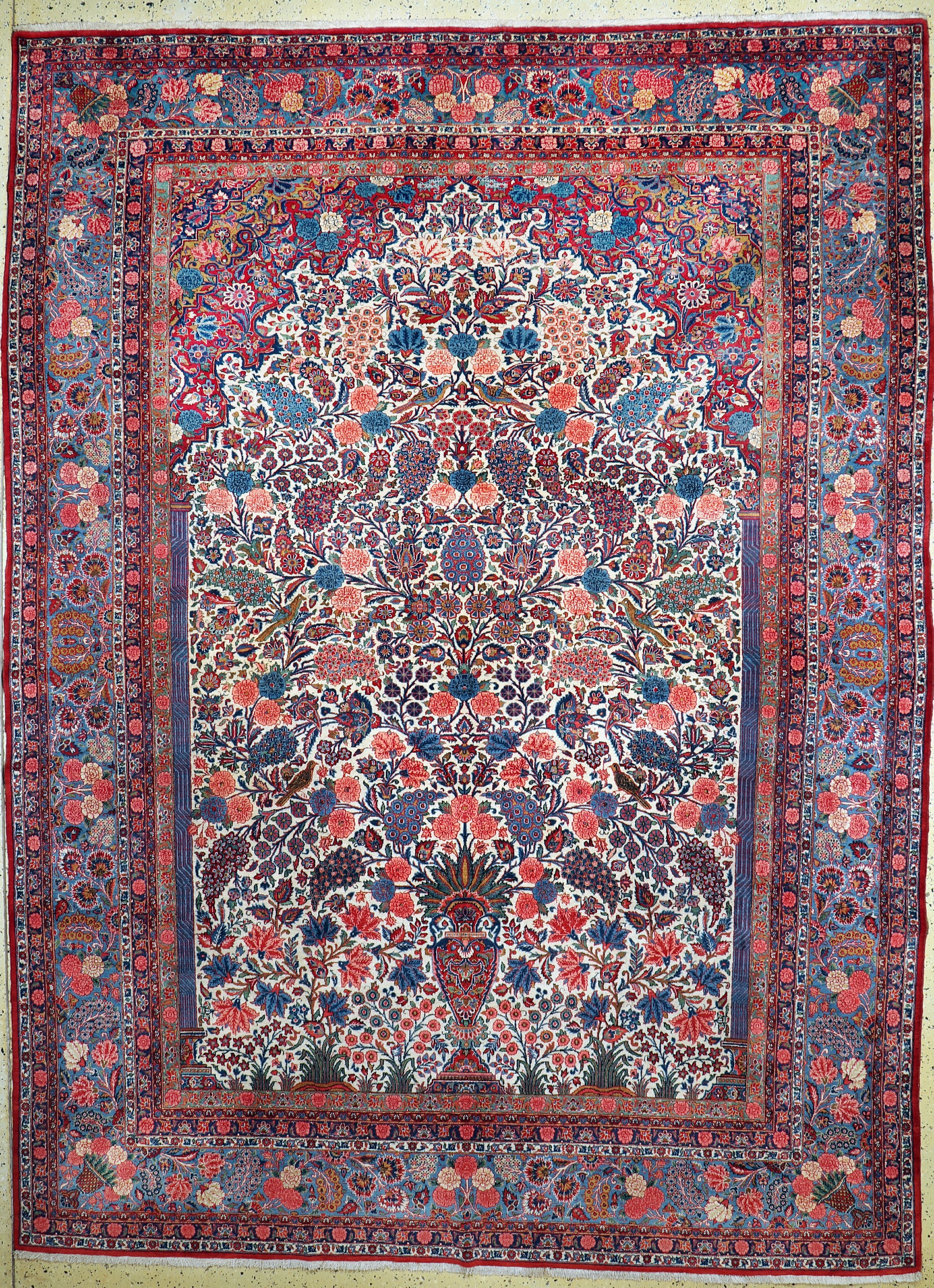 Keschan Kork fein, Persien, um 1940, Korkwolle auf Baumwolle, ca. 370 x 270 cm, EHZ: 1-2, (fachkundig gereinigt)