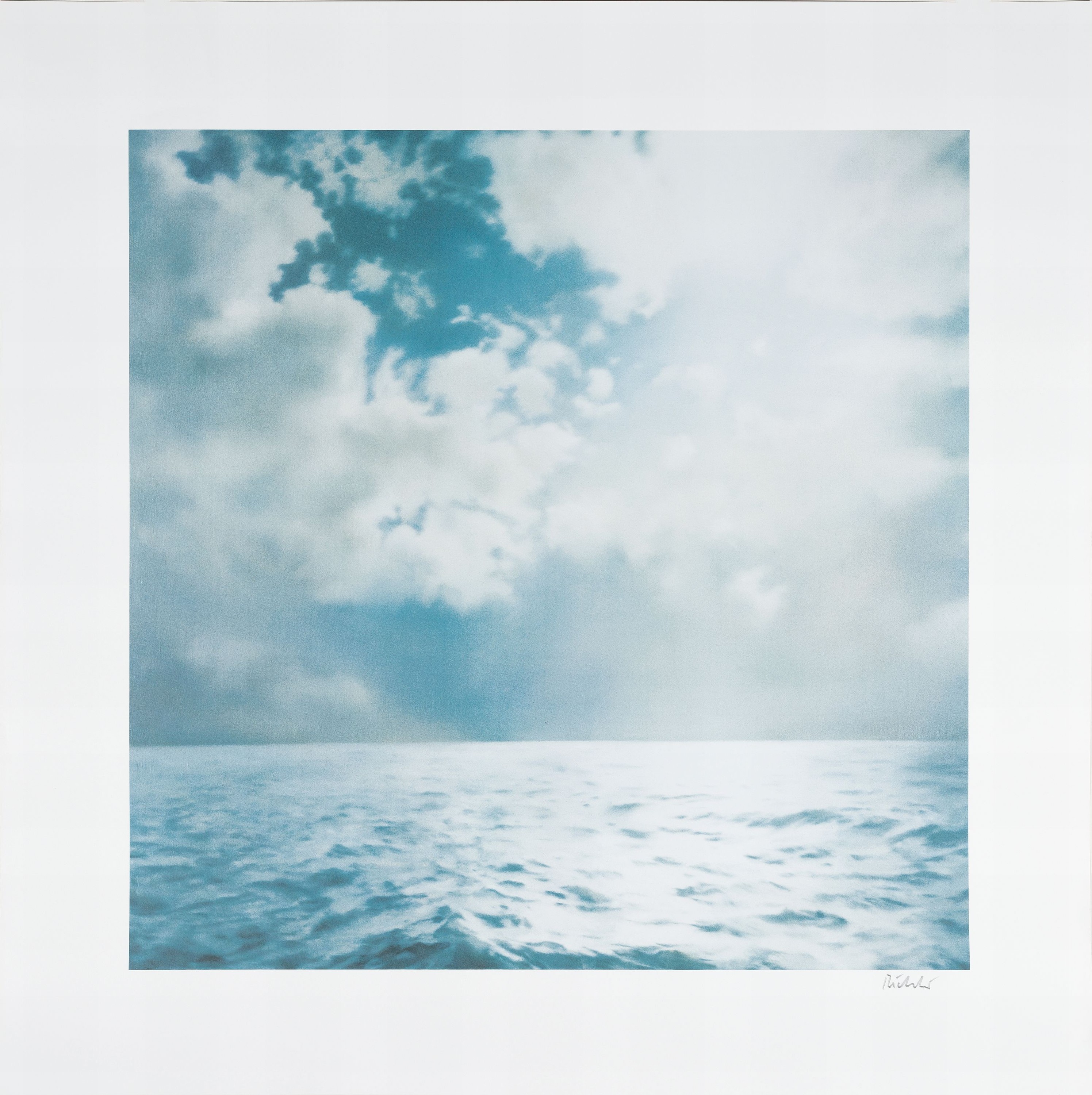 Gerhard Richter, geb. 1932 Dresden, "Seestück (Gegenlicht)", Farboffset, Gefälligkeitssignatur in Bleistift, ohne Auflage, links oben u. ...