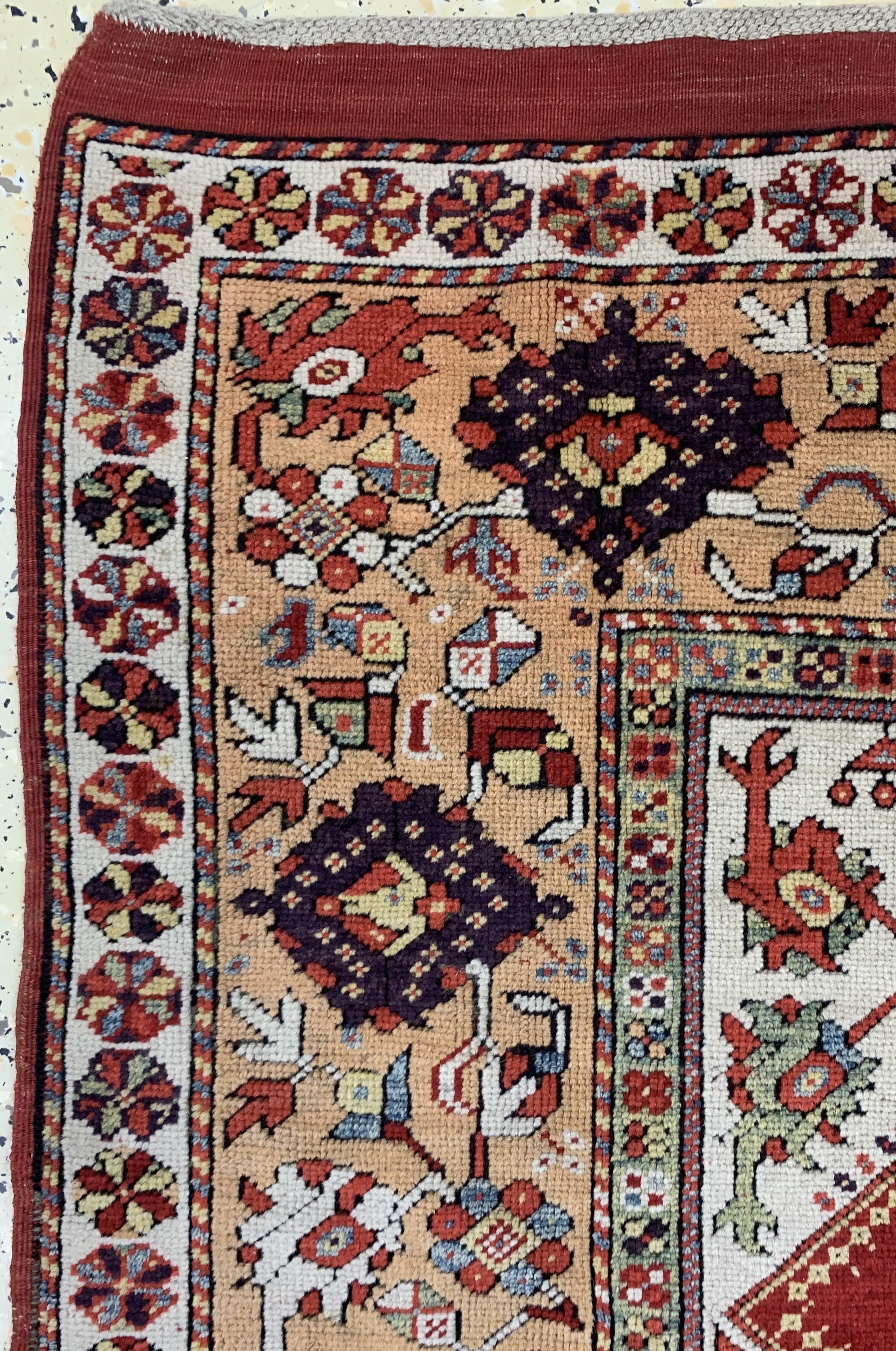 Detail c: Melas antik, Türkei, um 1900, Wolle auf Wolle, ca. 140 x 93 cm, EHZ: 2