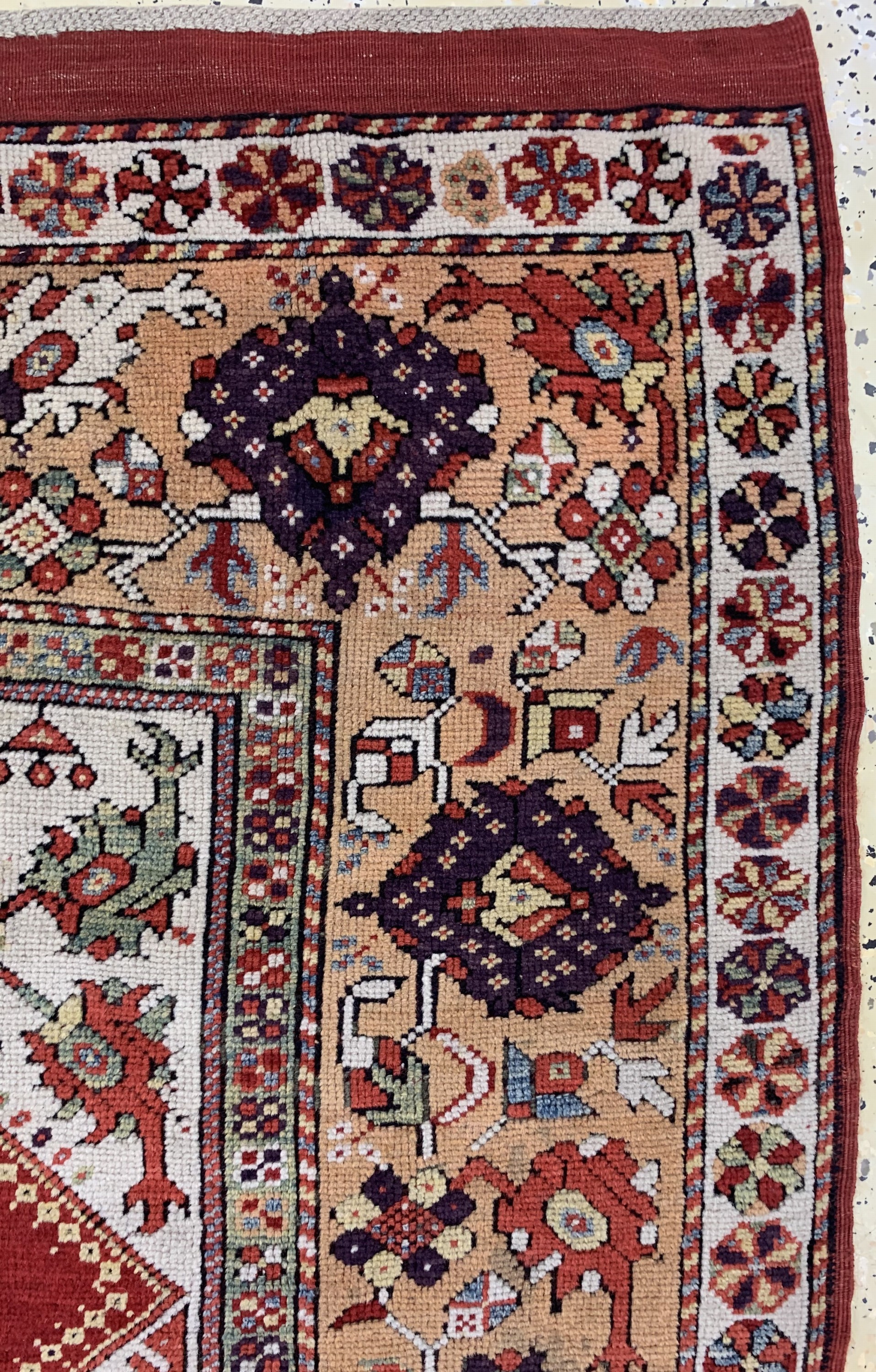 Detail d: Melas antik, Türkei, um 1900, Wolle auf Wolle, ca. 140 x 93 cm, EHZ: 2