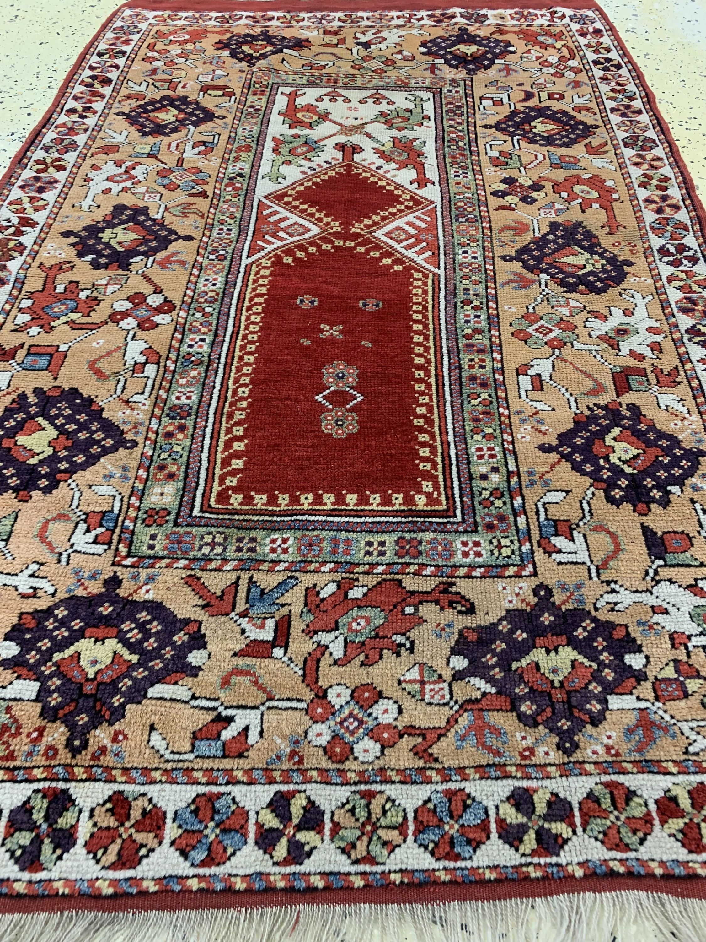 Detail f: Melas antik, Türkei, um 1900, Wolle auf Wolle, ca. 140 x 93 cm, EHZ: 2